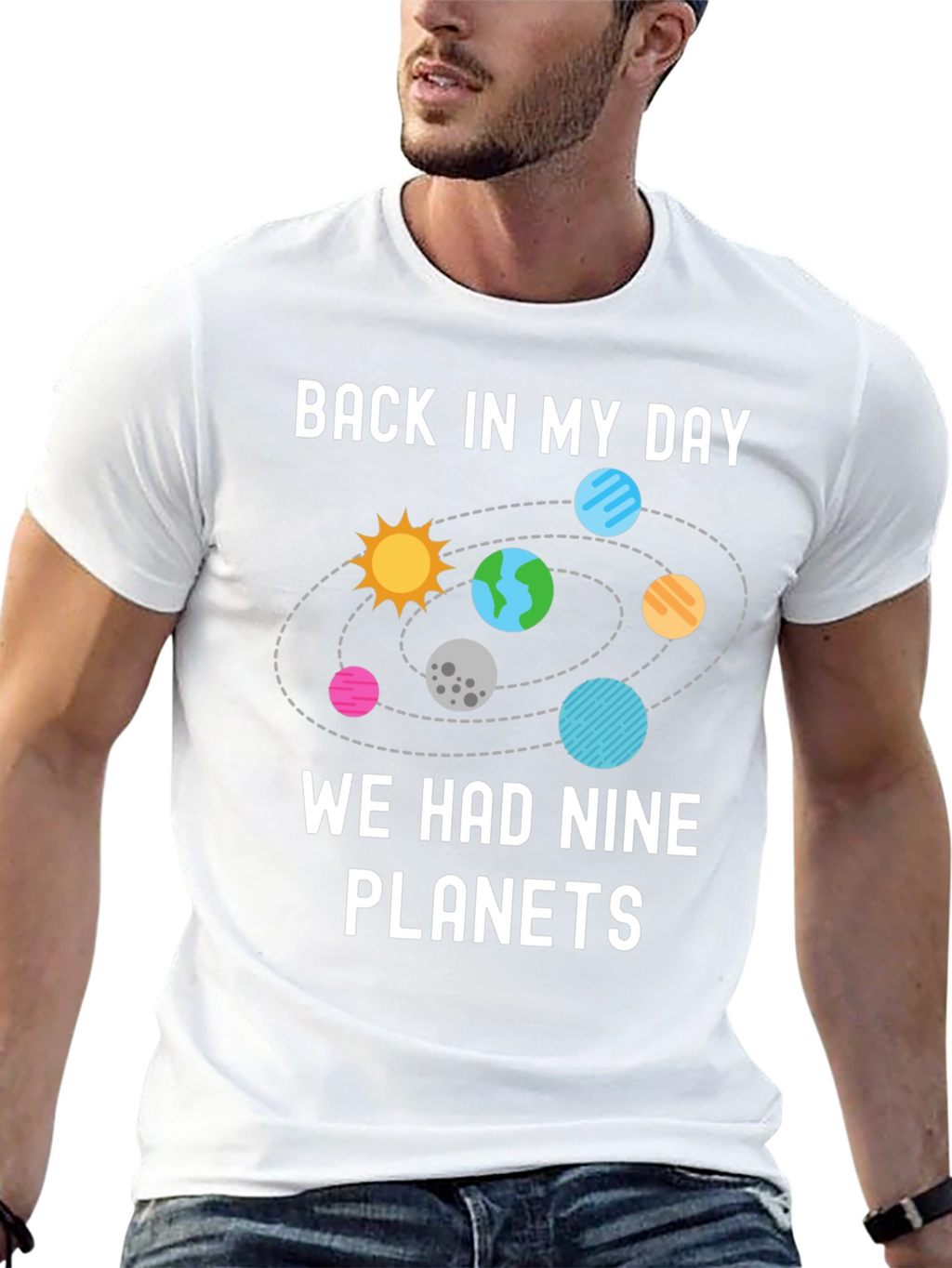Nine Planets T-Shirt - Retro Astronomy Tee