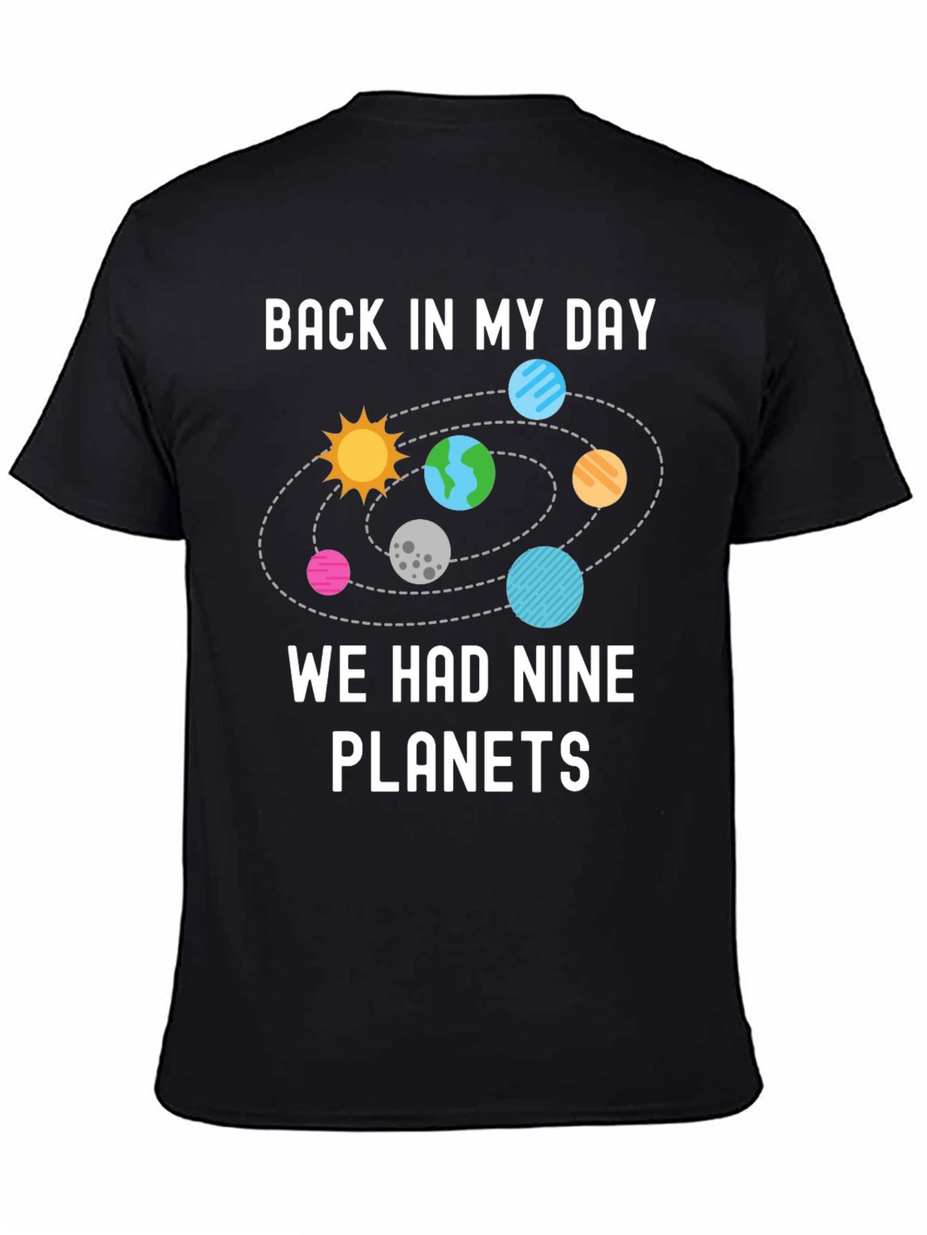 Nine Planets T-Shirt - Retro Astronomy Tee