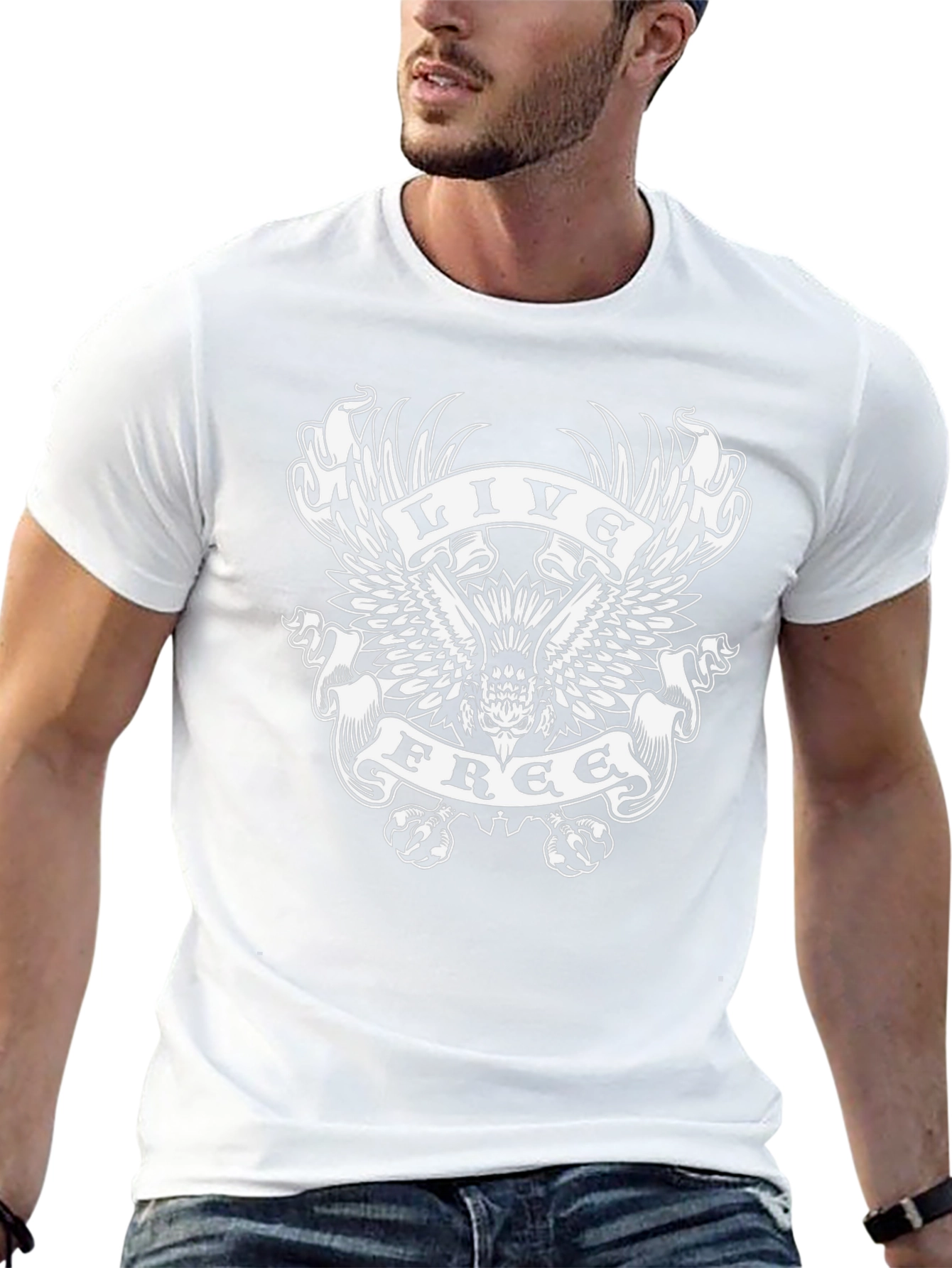 Live Free Graphic Tee - Mens Black T-Shirt