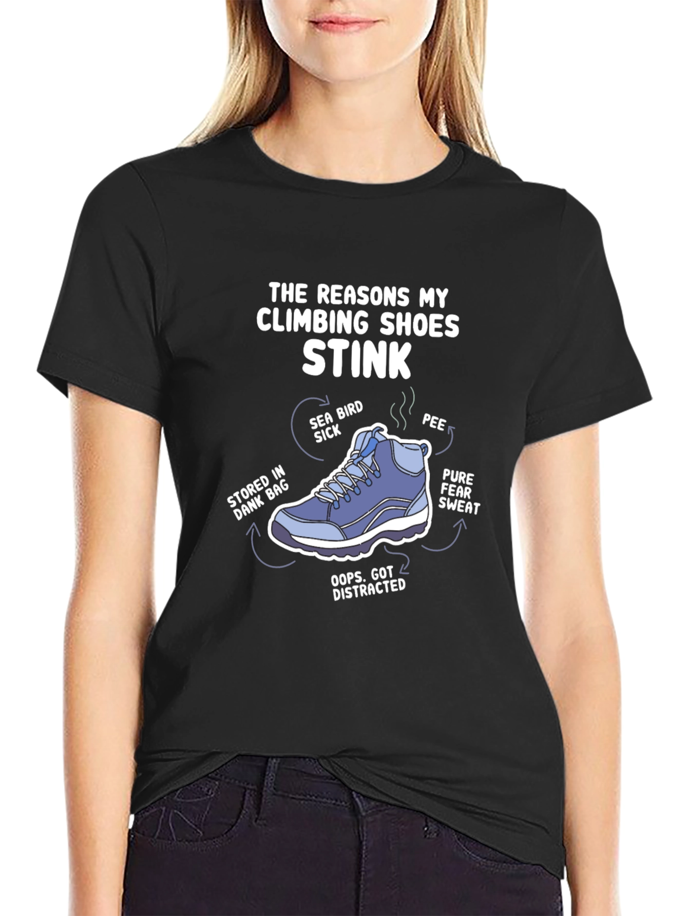 Climbing Shoe Stink Reasons Graphic T-Shirt