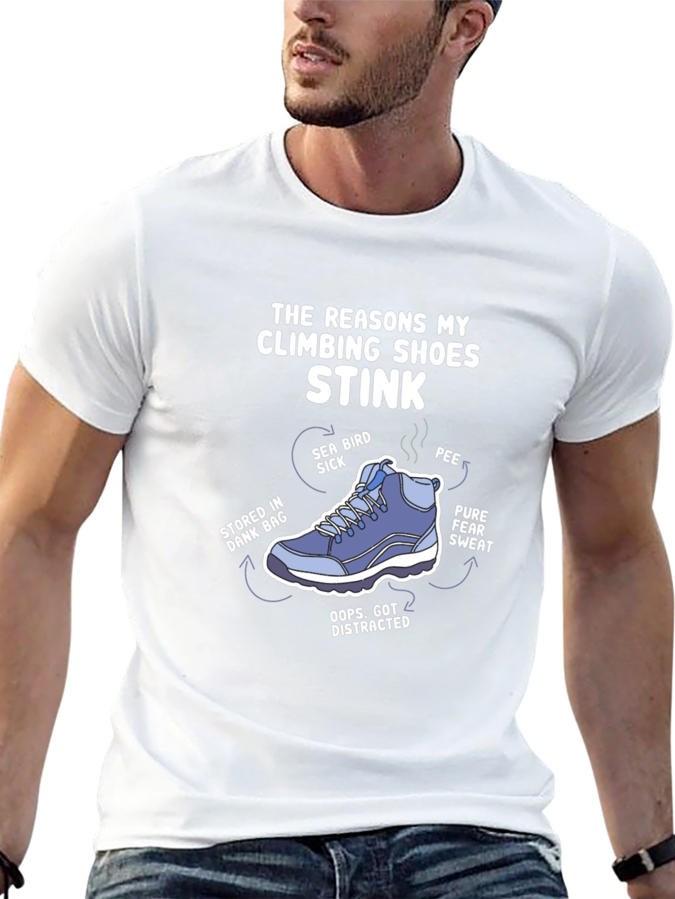 Climbing Shoe Stink Reasons Graphic T-Shirt