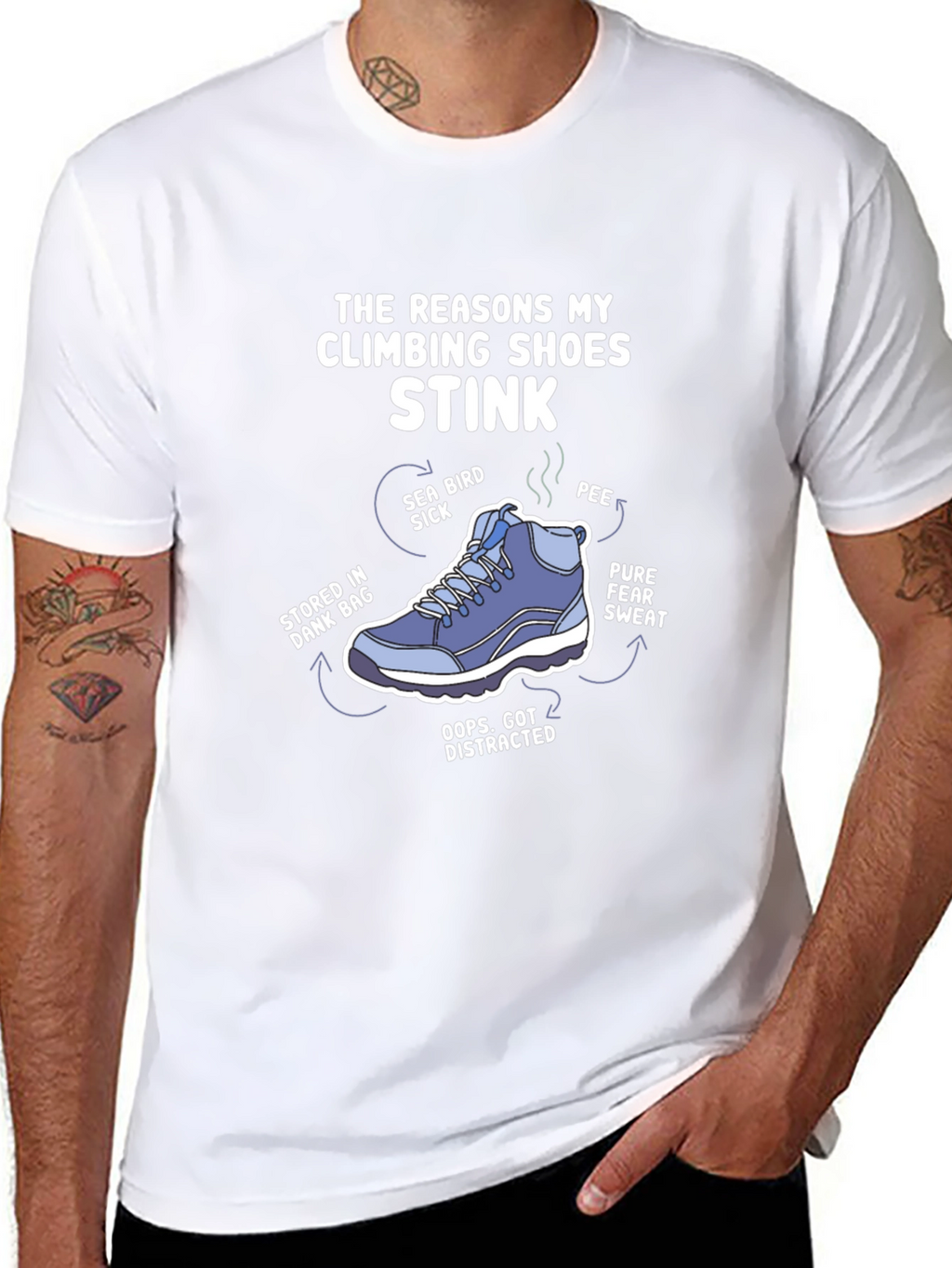 Climbing Shoe Stink Reasons Graphic T-Shirt