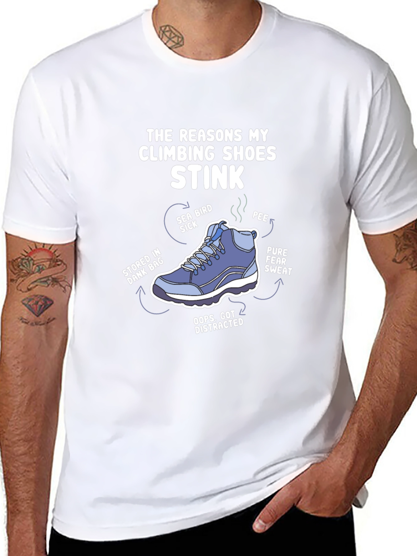 Climbing Shoe Stink Reasons Graphic T-Shirt