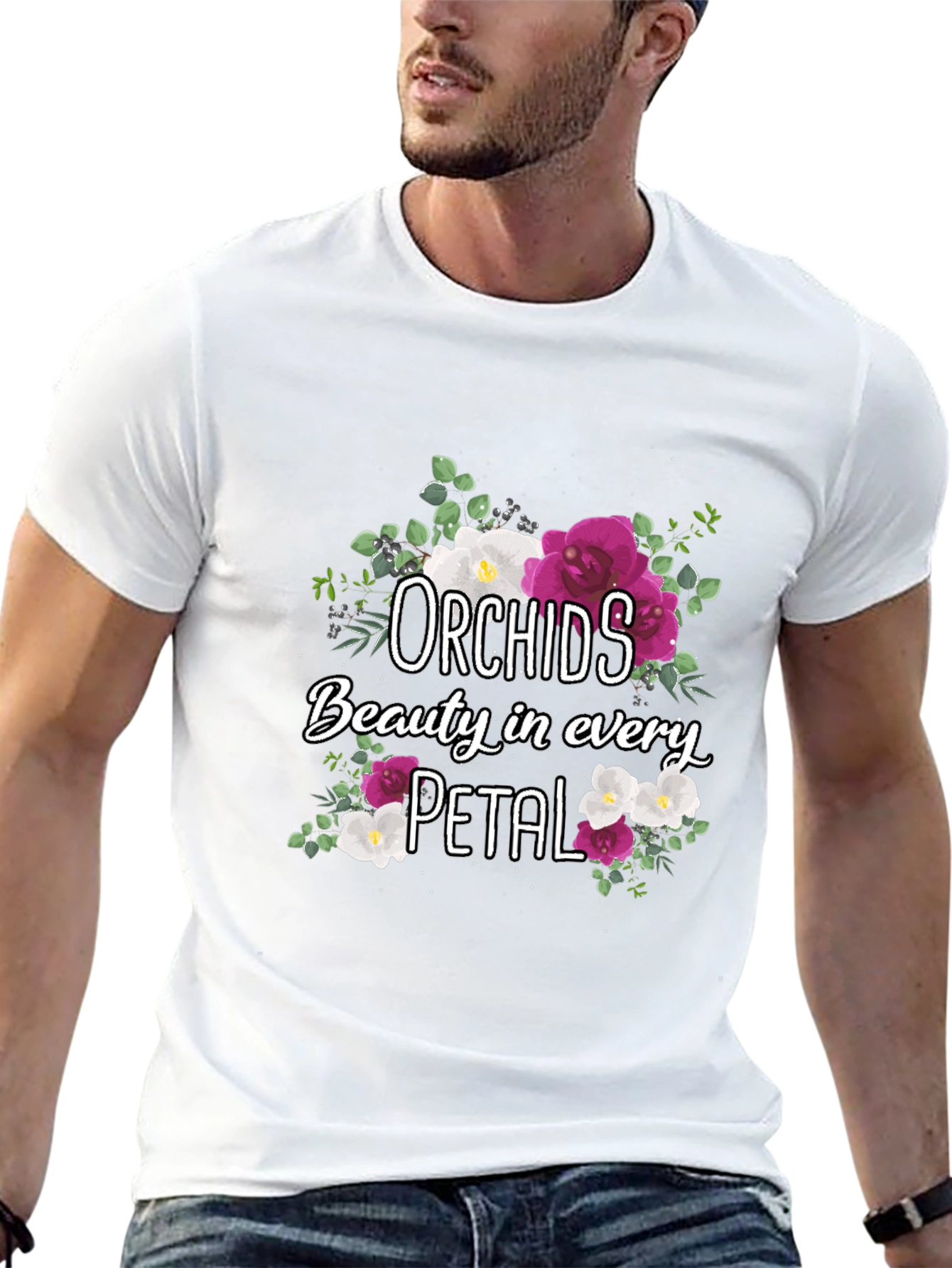 Orchids Floral T-Shirt Beauty in Every Petal