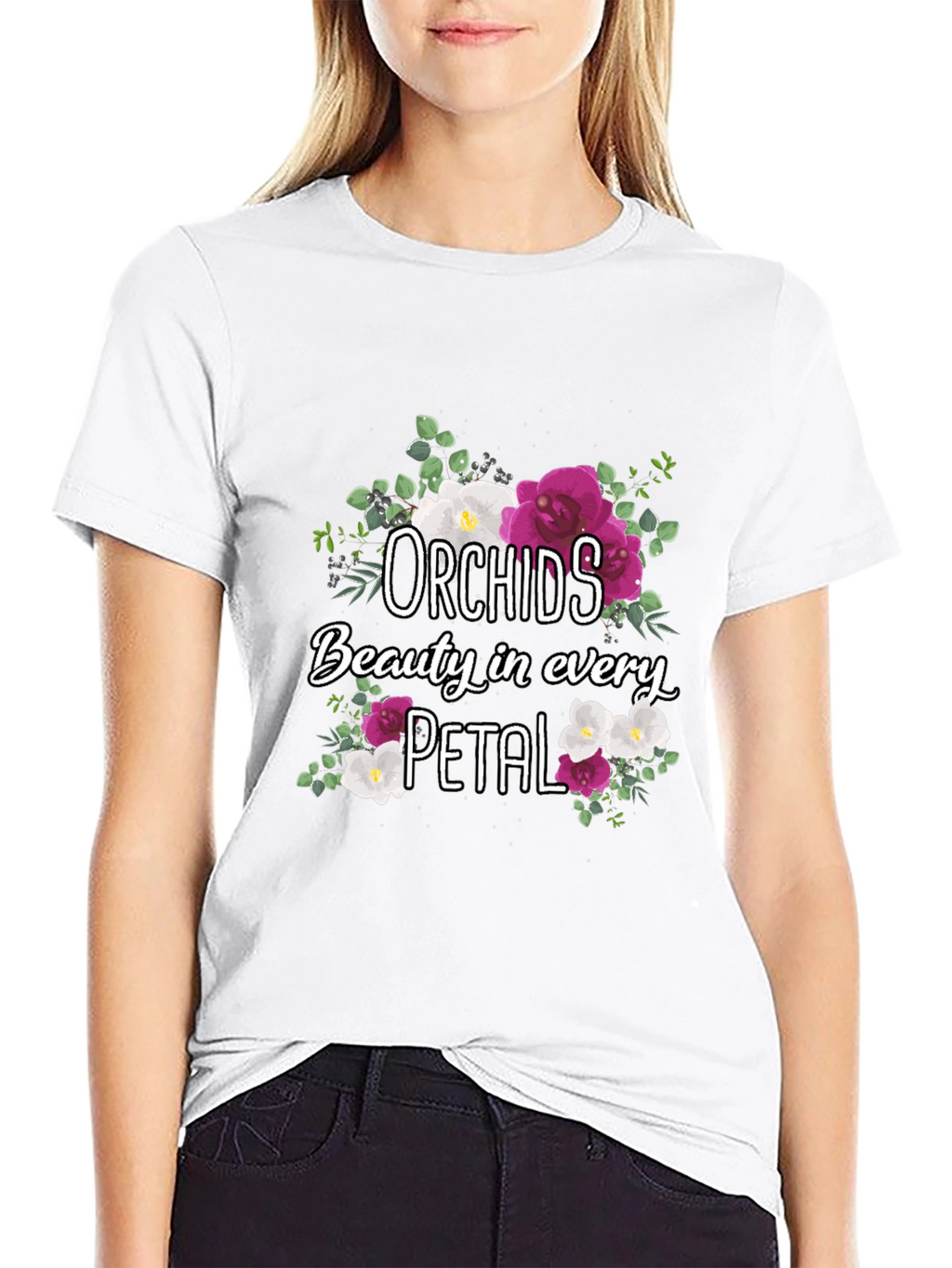 Orchids Floral T-Shirt Beauty in Every Petal