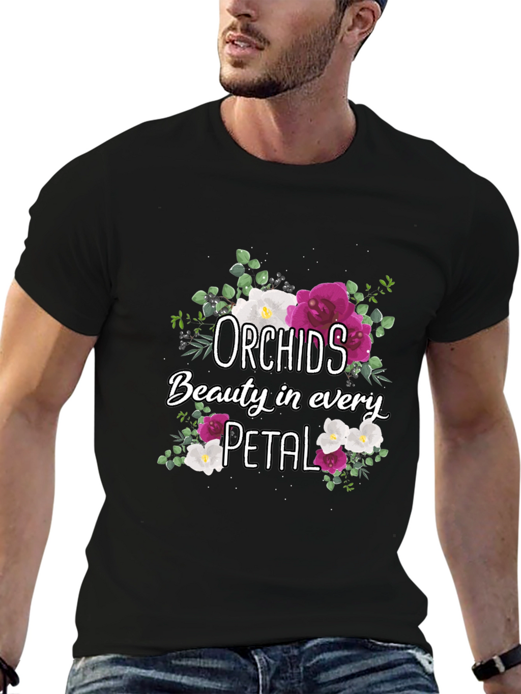 Orchids Floral T-Shirt Beauty in Every Petal