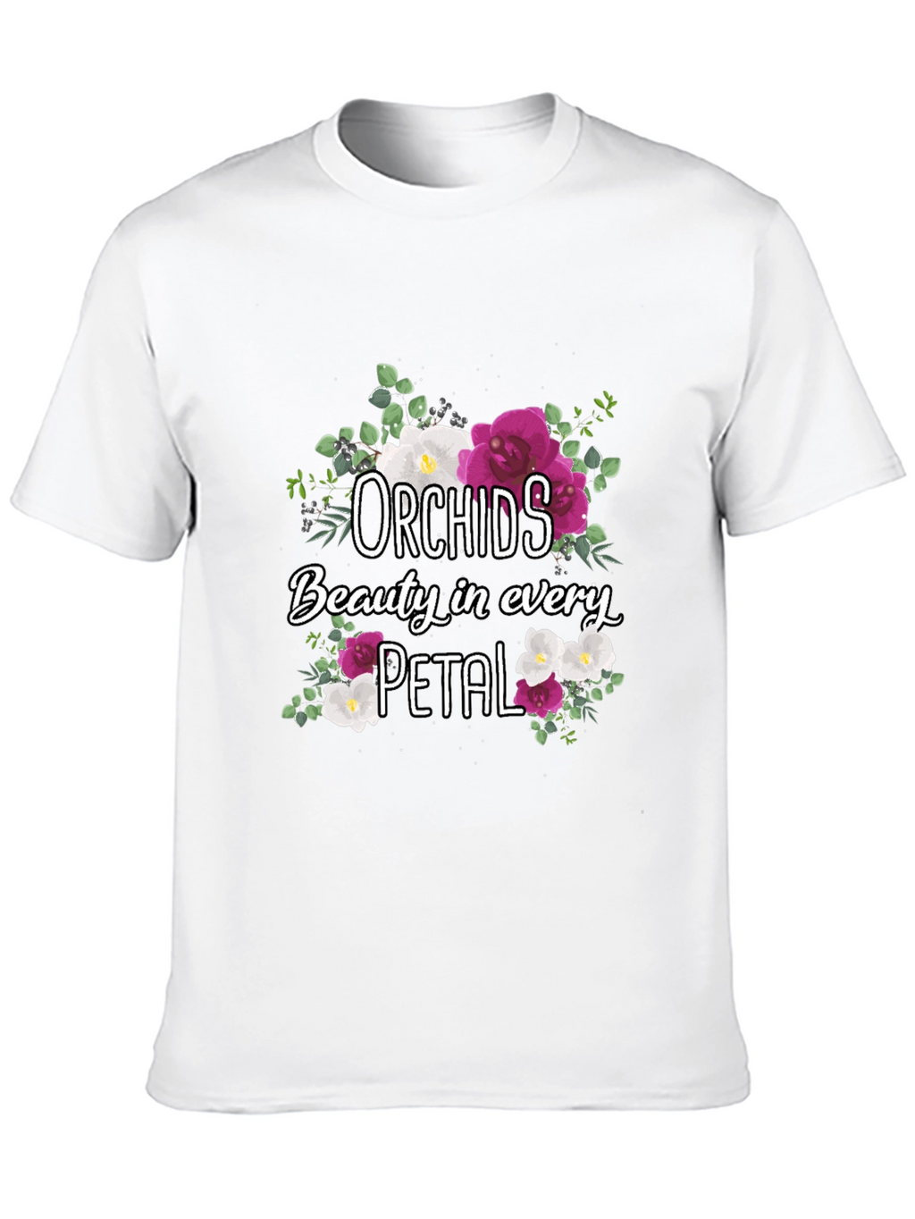 Orchids Floral T-Shirt Beauty in Every Petal