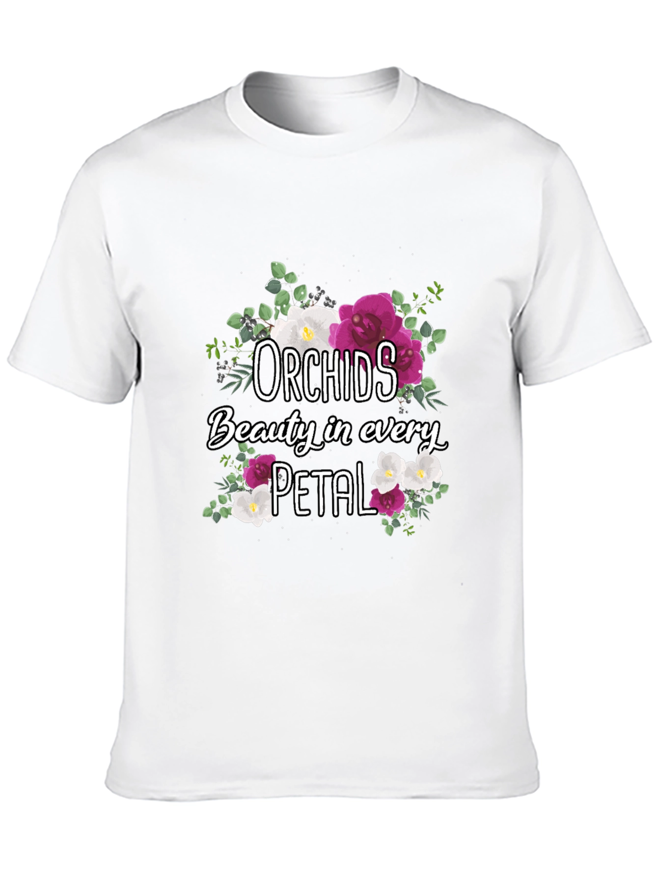 Orchids Floral T-Shirt Beauty in Every Petal