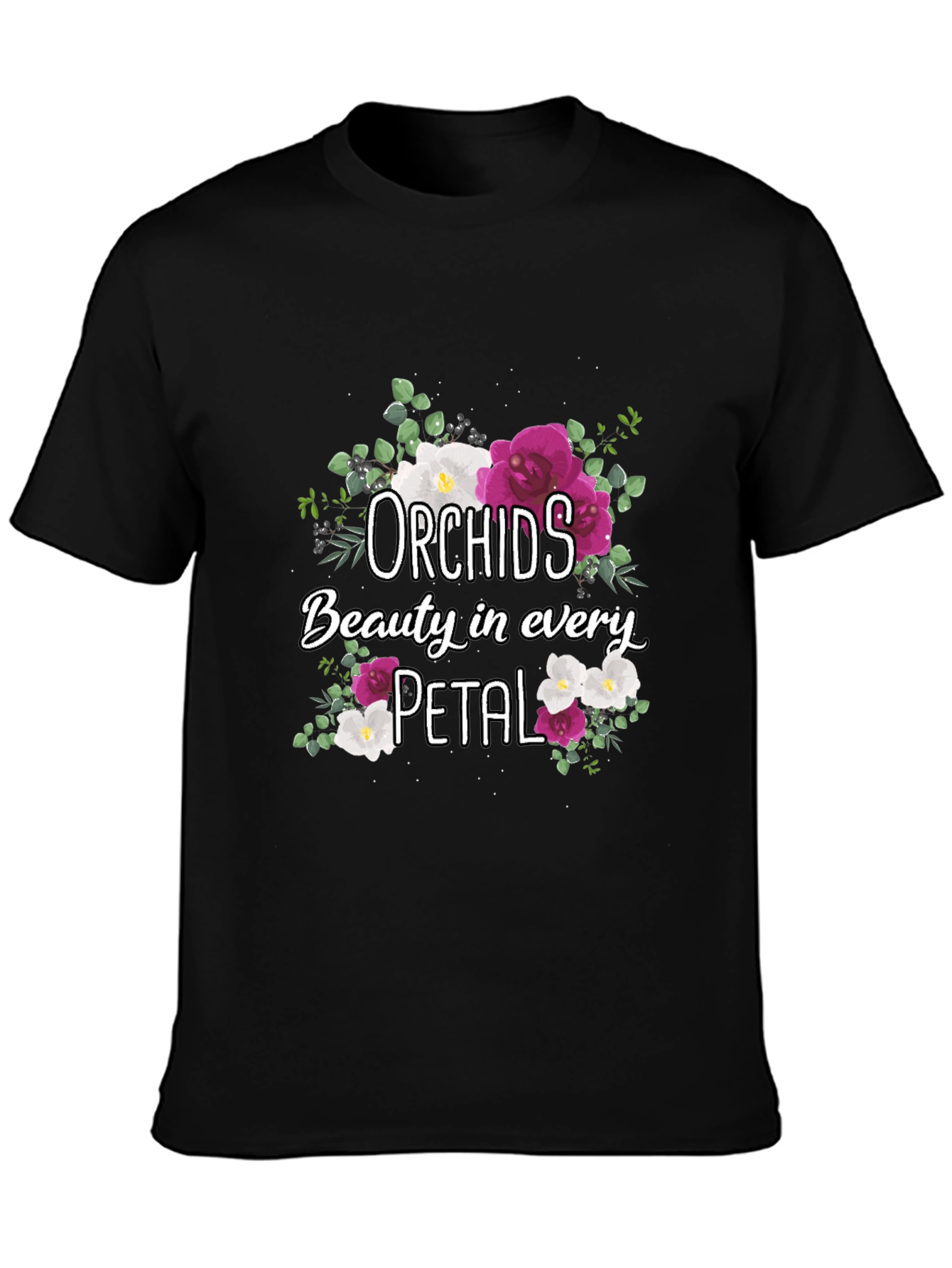 Orchids Floral T-Shirt Beauty in Every Petal