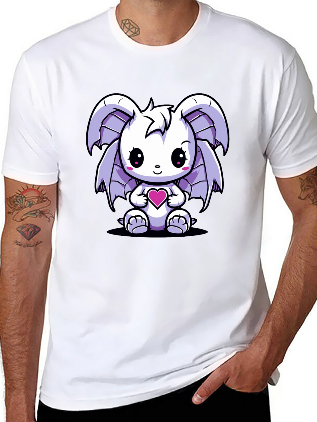 Cute Monster Heart Graphic T-Shirt