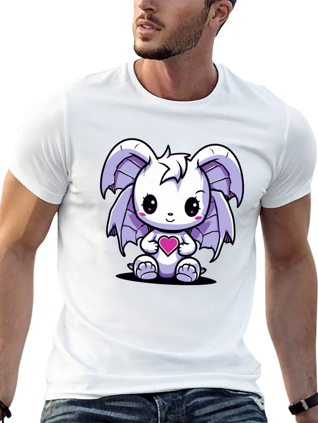 Cute Monster Heart Graphic T-Shirt