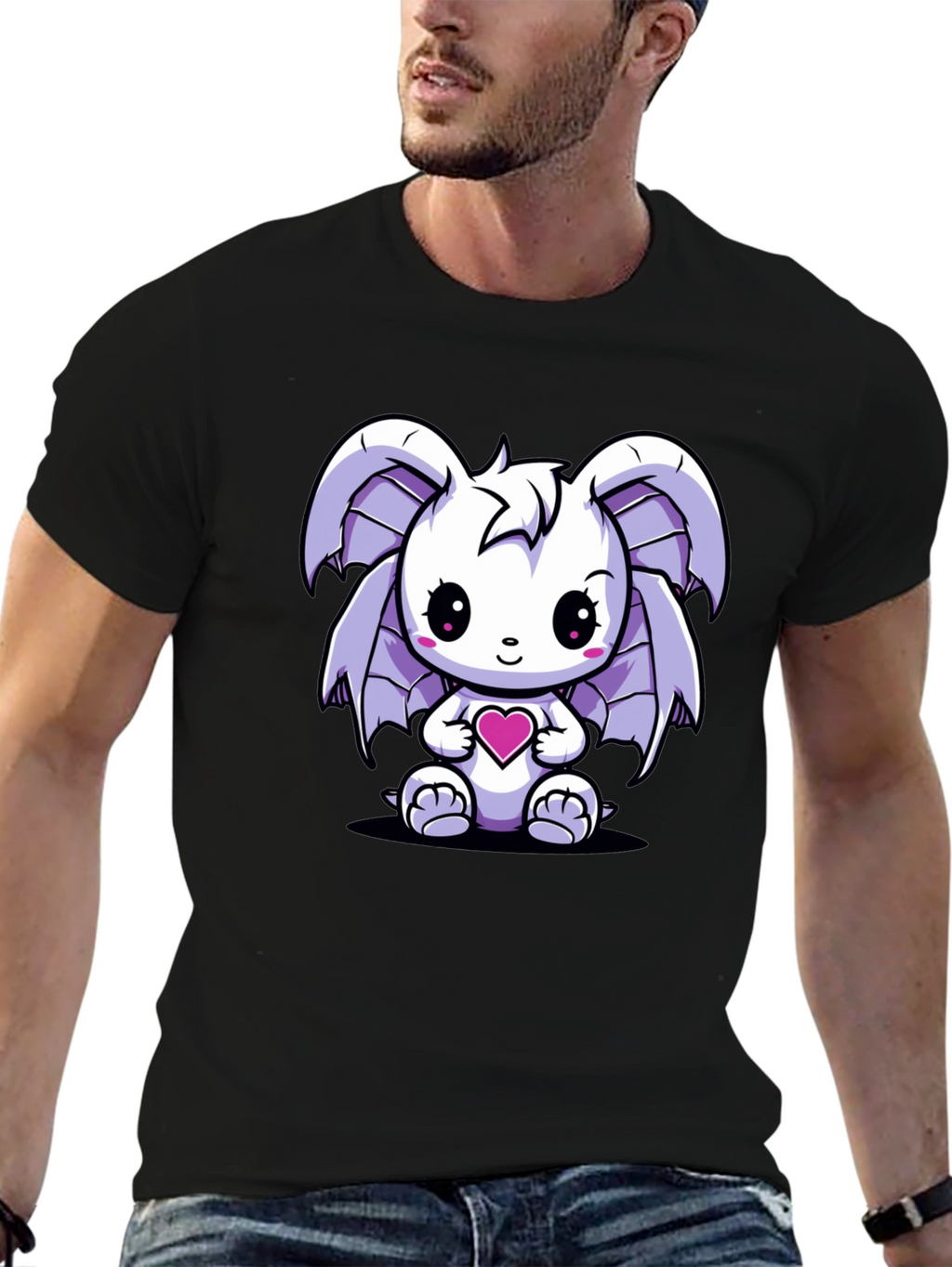 Cute Monster Heart Graphic T-Shirt