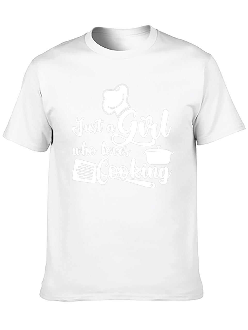 Just a Girl Who Loves Cooking Black T-Shirt