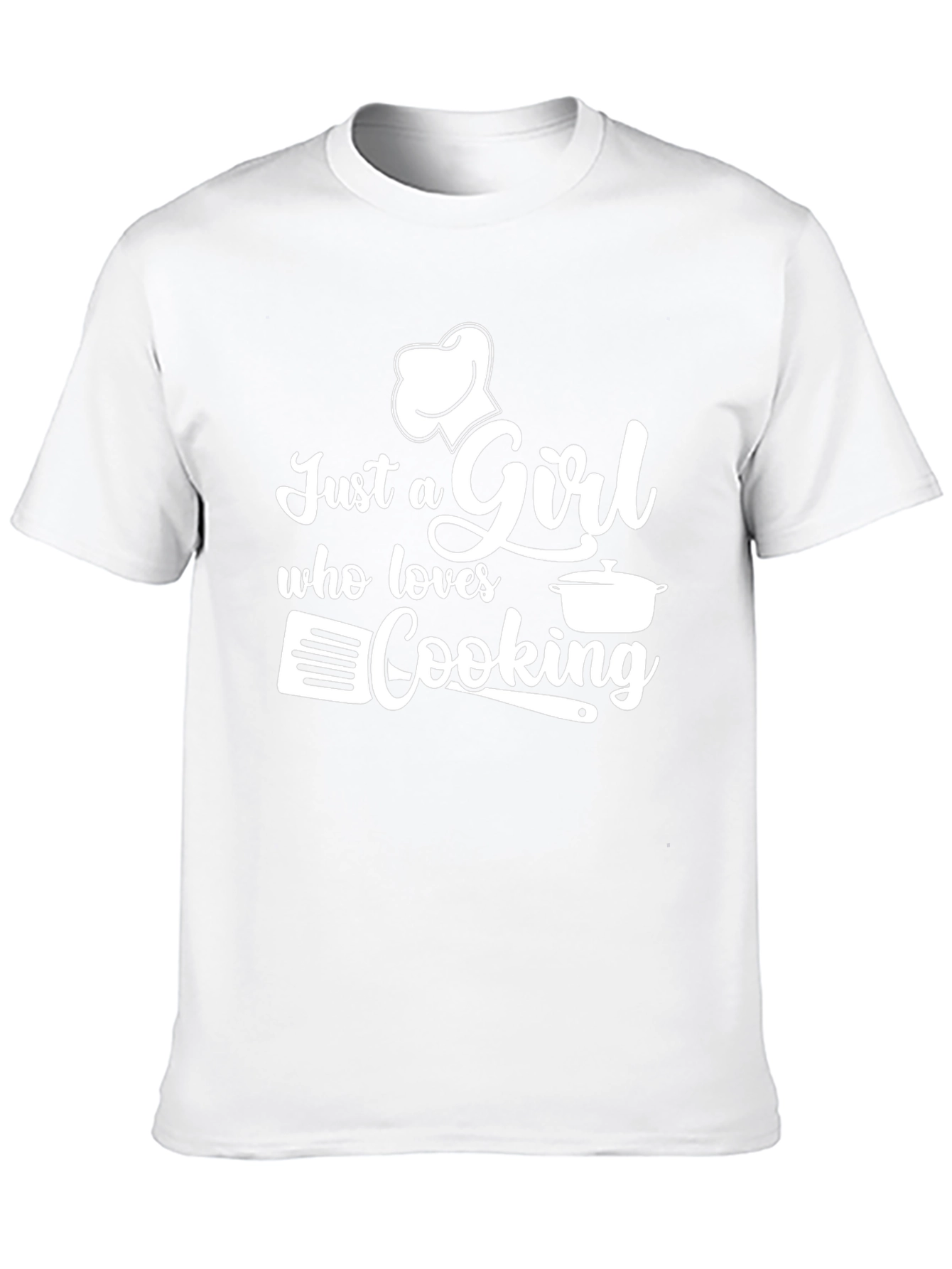 Just a Girl Who Loves Cooking Black T-Shirt