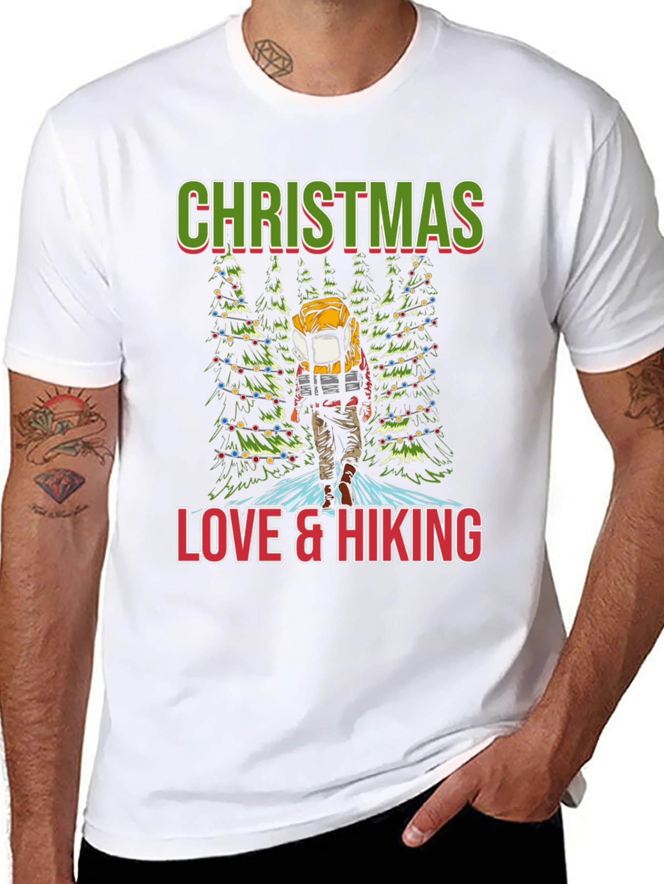 Christmas Love & Hiking T-Shirt