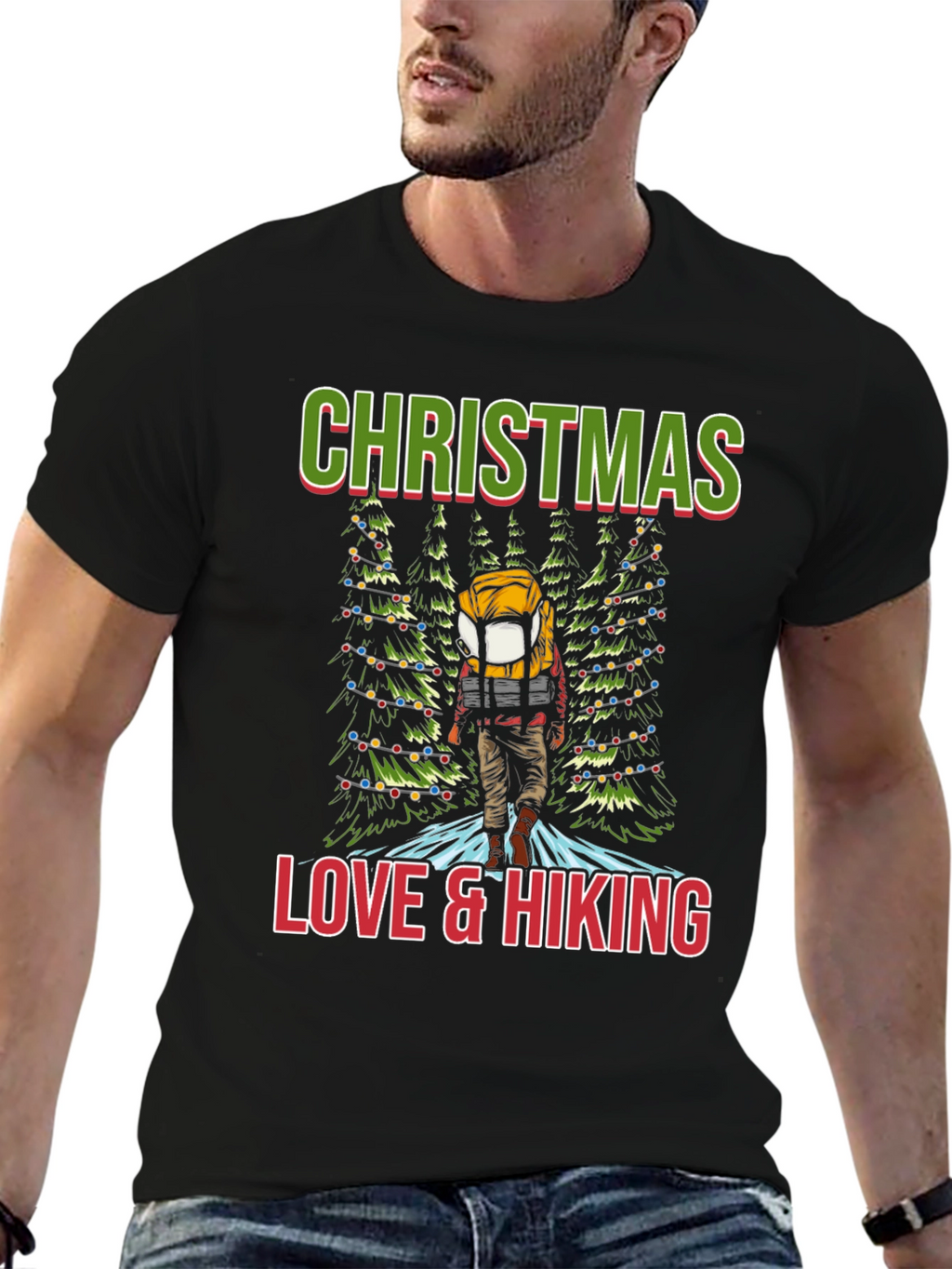 Christmas Love & Hiking T-Shirt