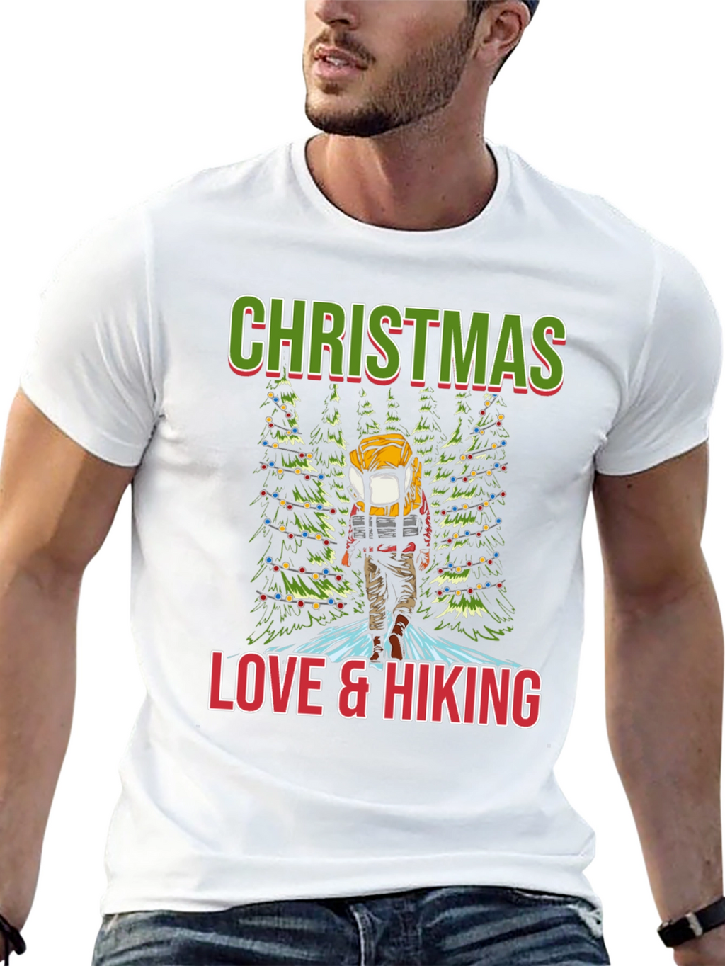 Christmas Love & Hiking T-Shirt