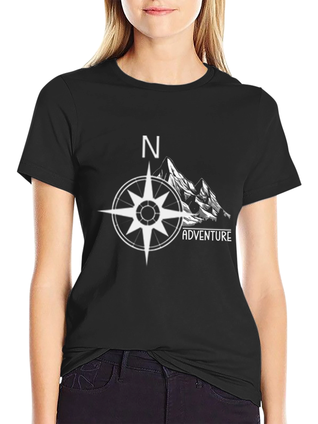 Adventure Compass Graphic Tee - Black