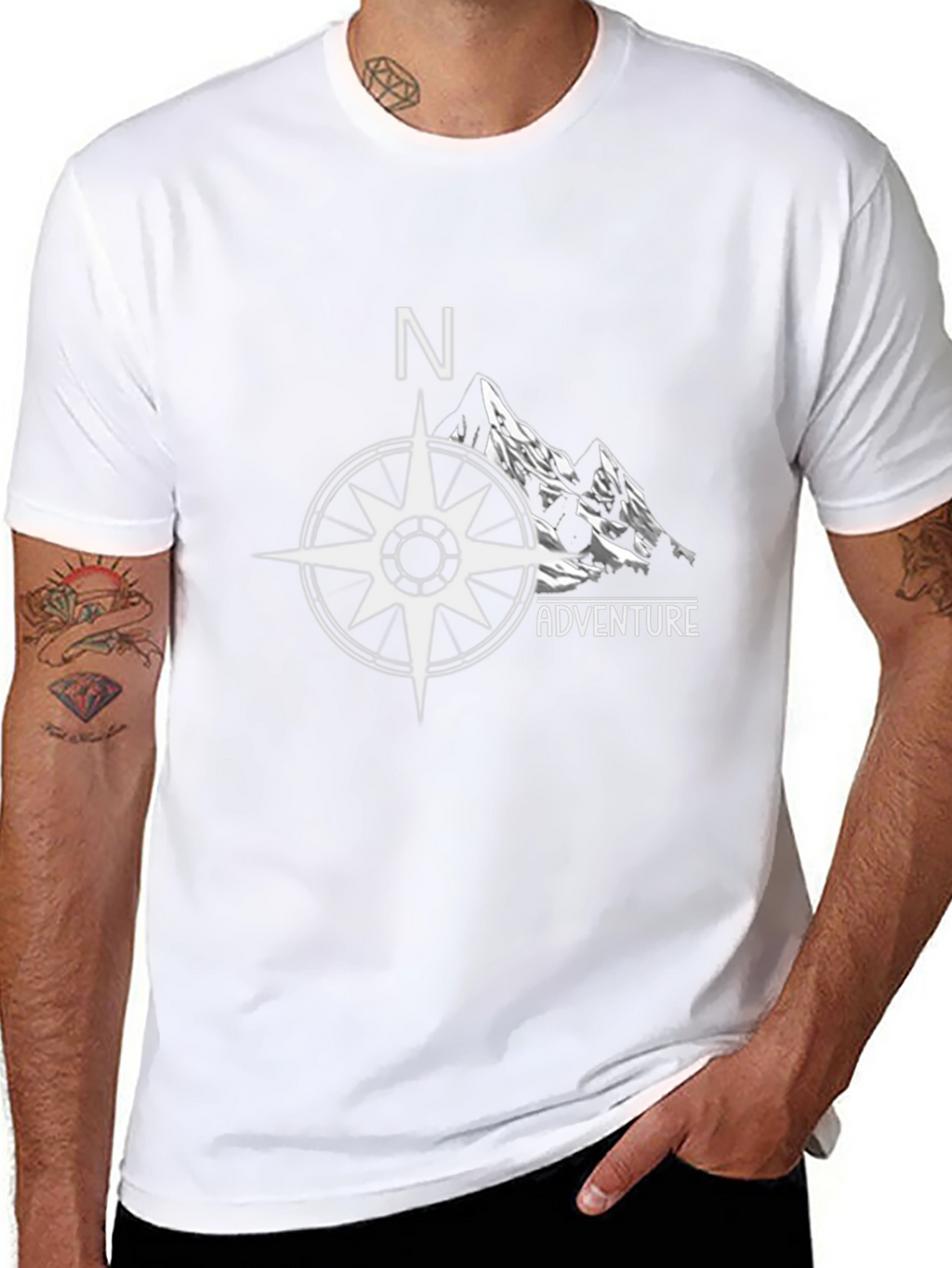 Adventure Compass Graphic Tee - Black