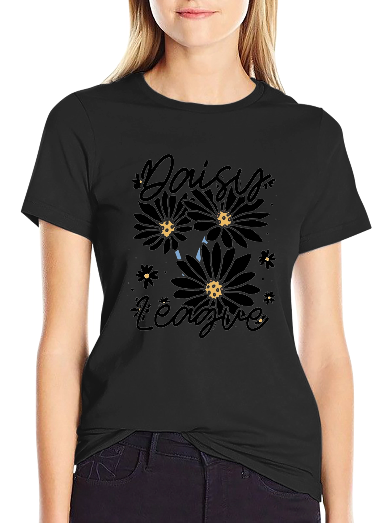 Daisy League Black Graphic T-Shirt