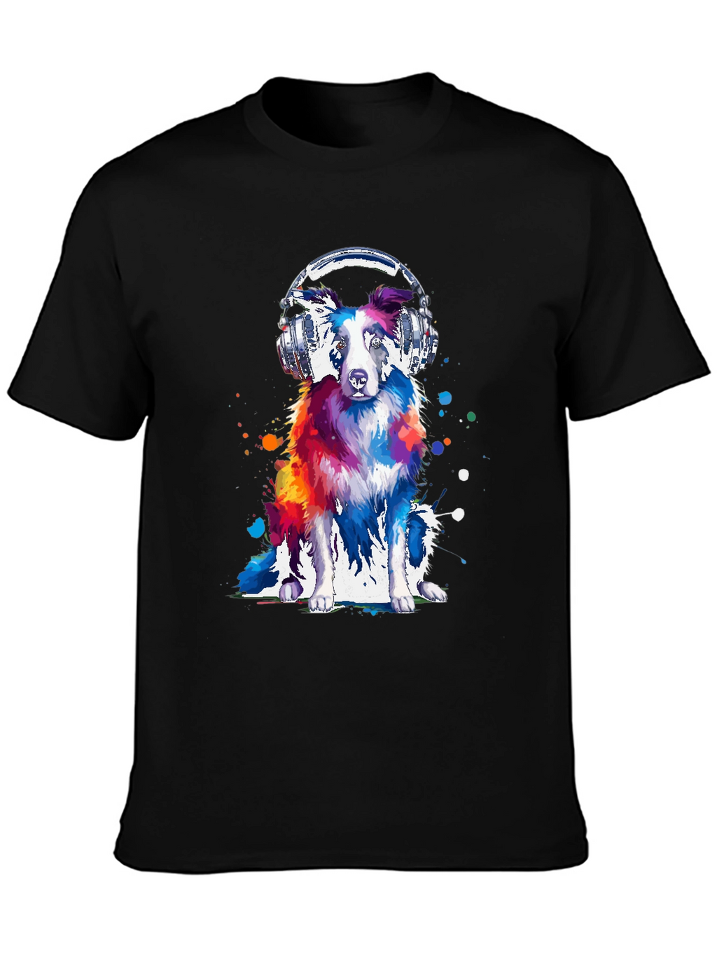 Dog with Headphones Graphic Tee