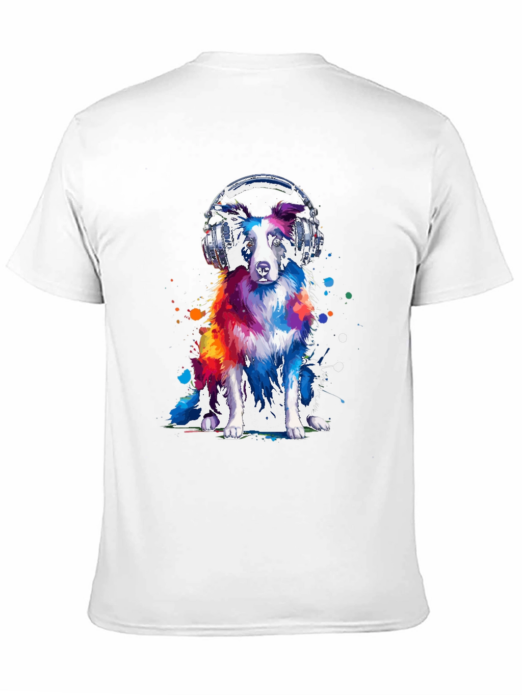 Dog with Headphones Graphic Tee