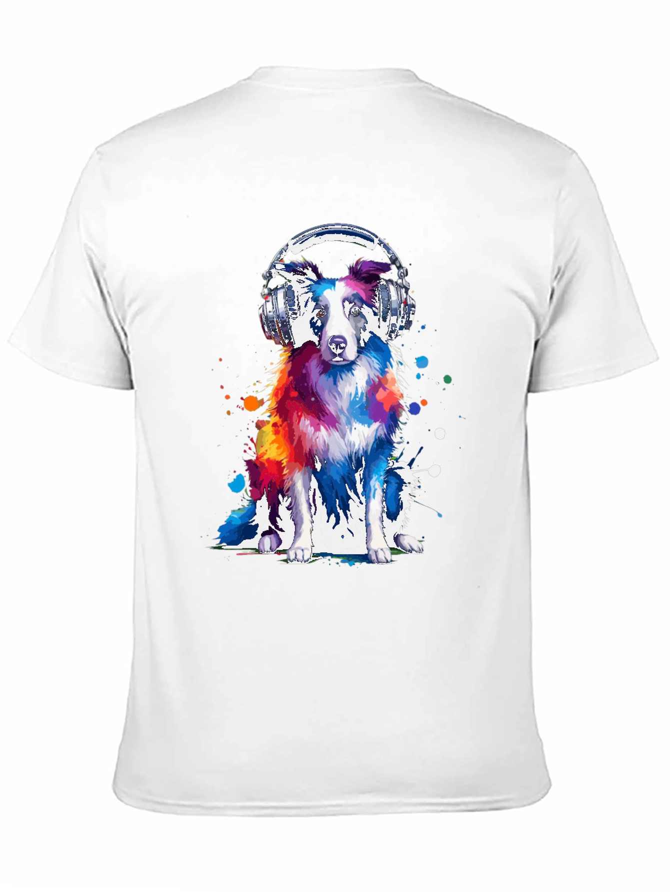 Dog with Headphones Graphic Tee