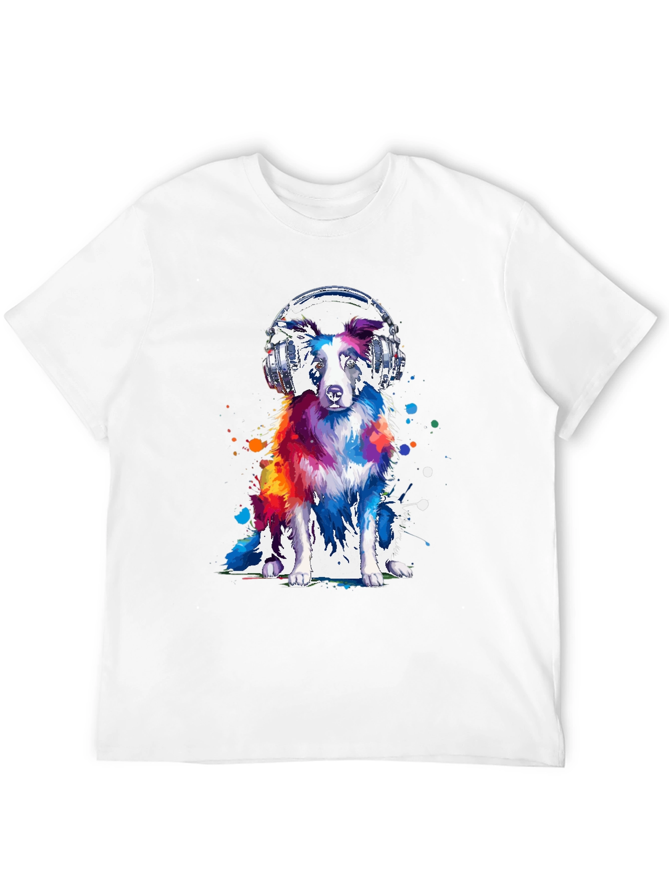 Dog with Headphones Graphic Tee