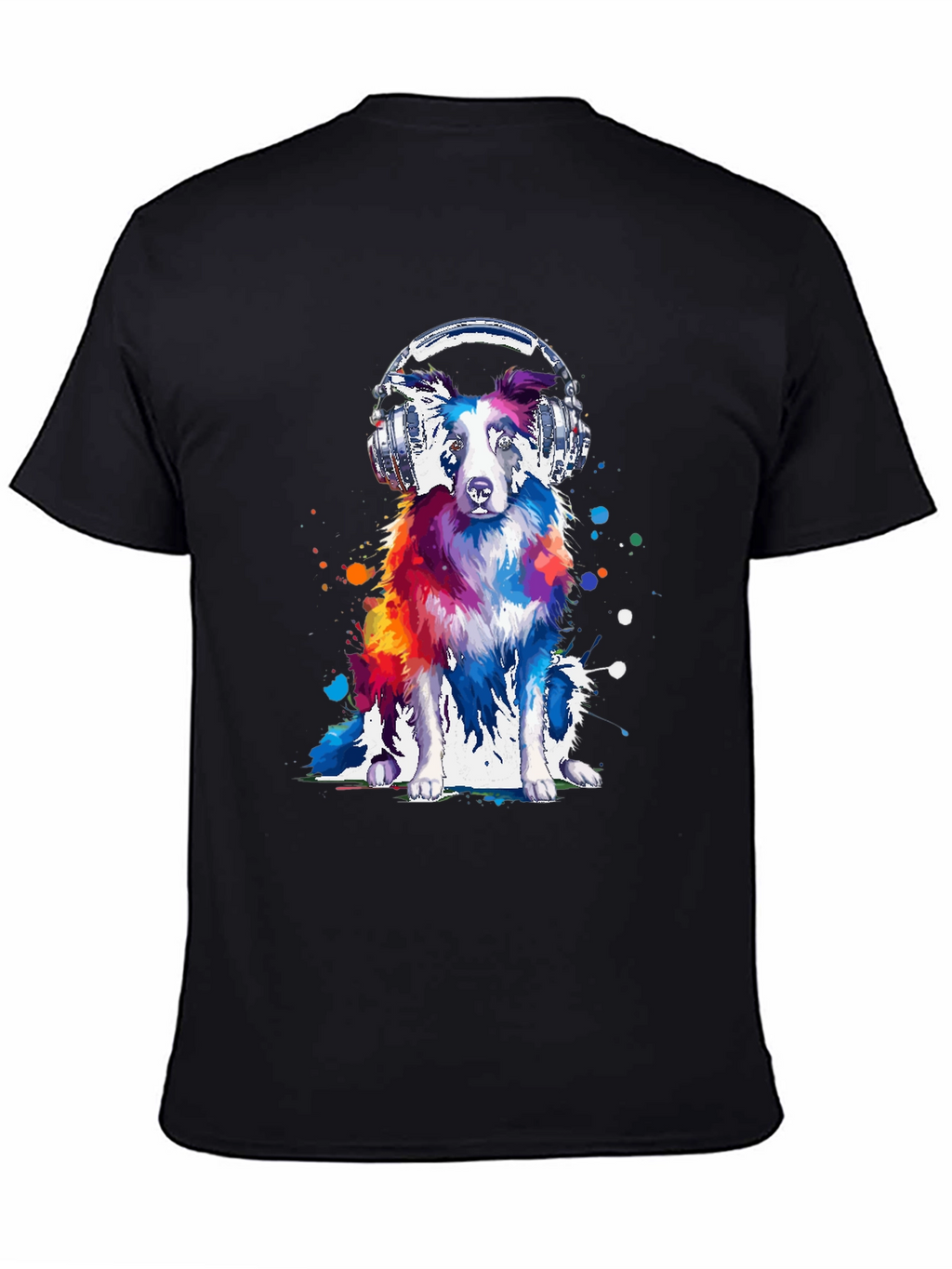 Dog with Headphones Graphic Tee