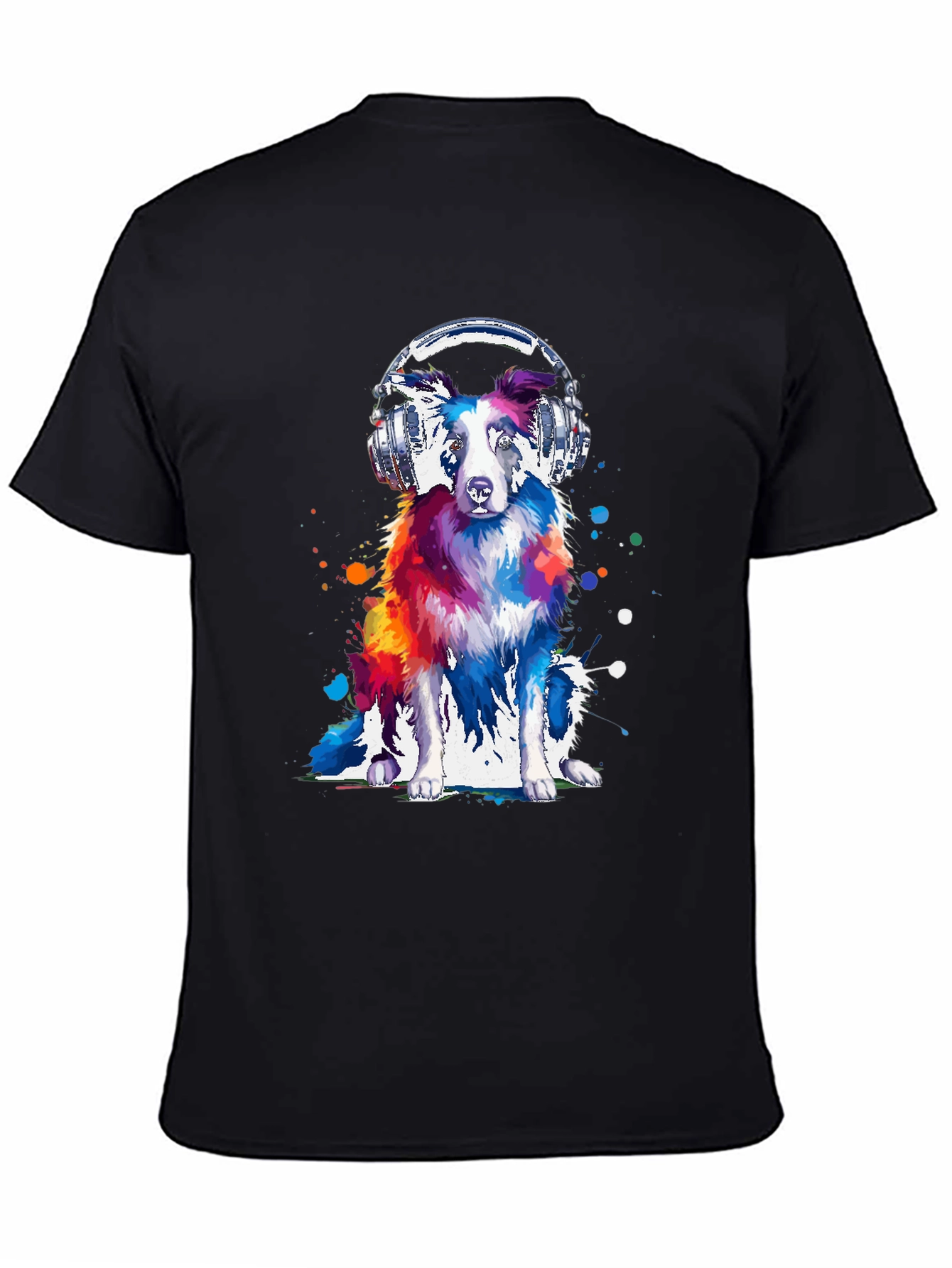 Dog with Headphones Graphic Tee