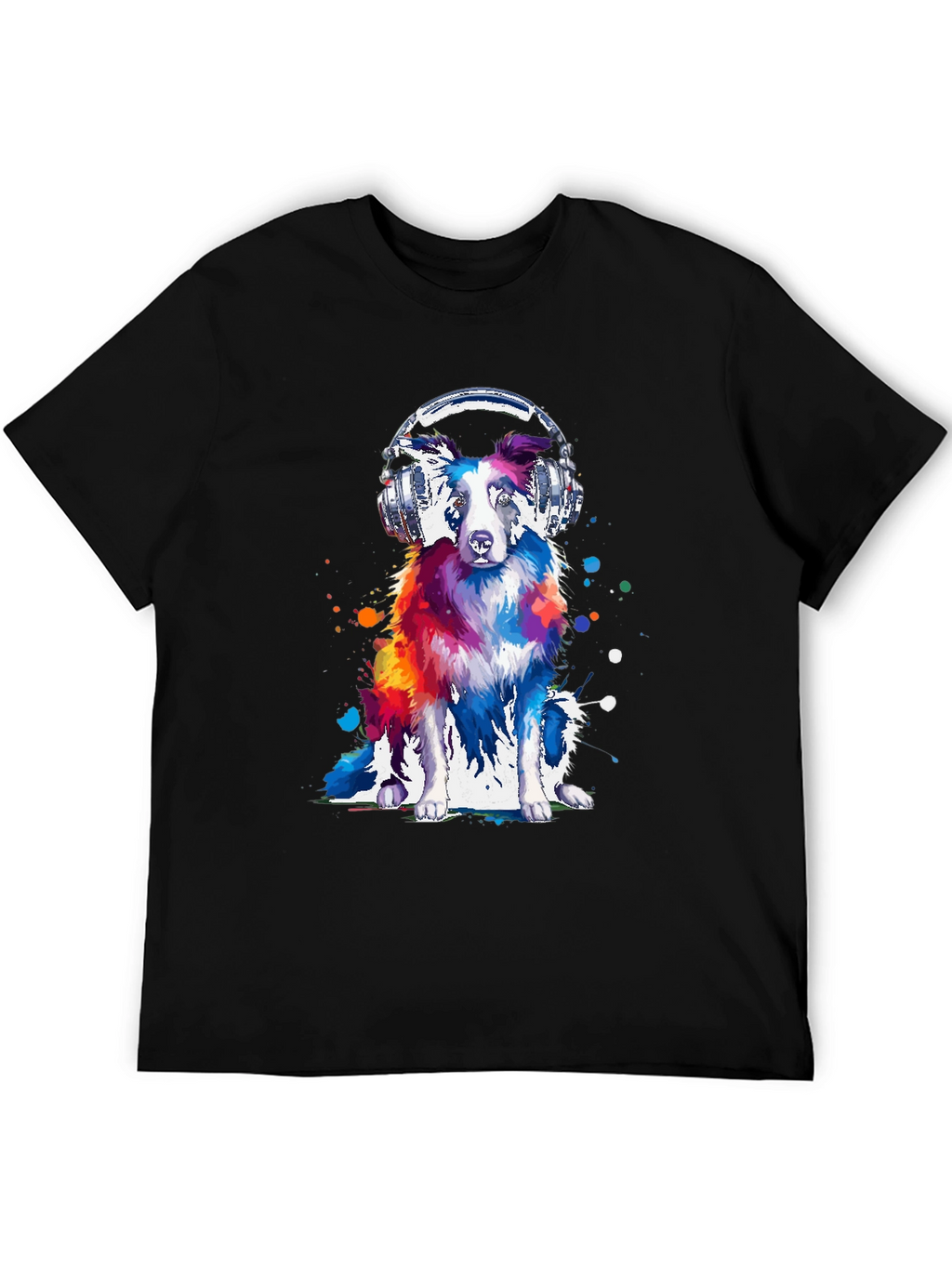 Dog with Headphones Graphic Tee