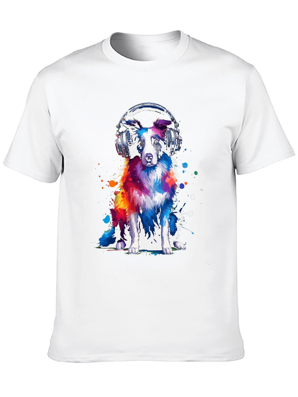 Dog with Headphones Graphic Tee