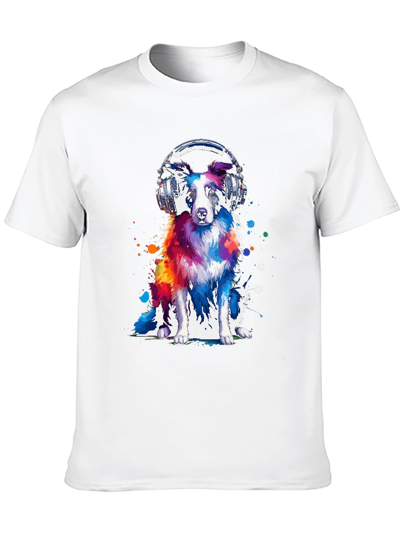 Dog with Headphones Graphic Tee