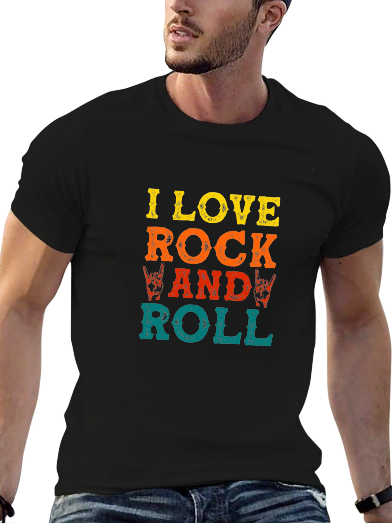 I Love Rock and Roll Graphic Tee - Classic Rock Shirt