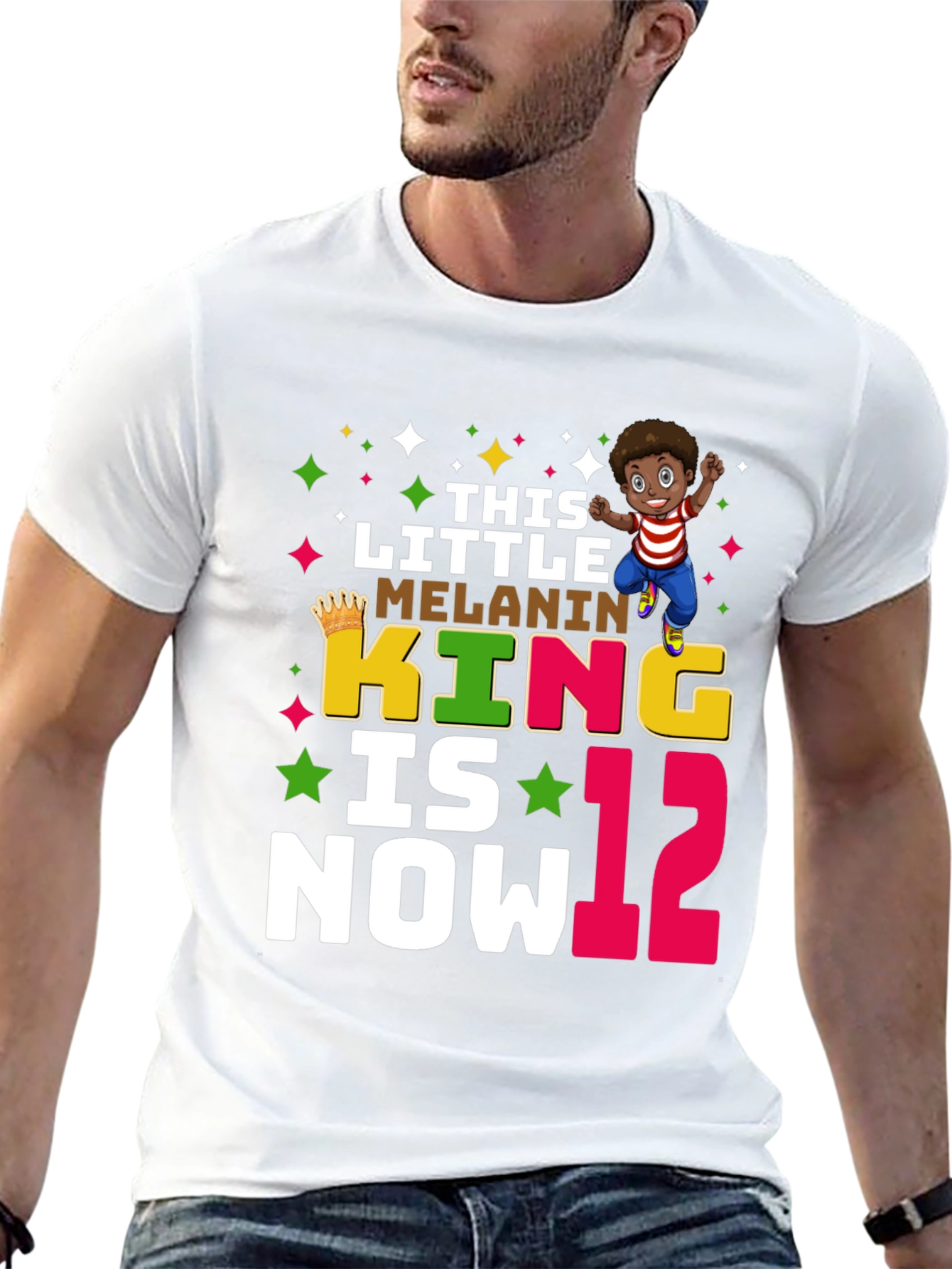 Little Melanin King 12th Birthday T-Shirt