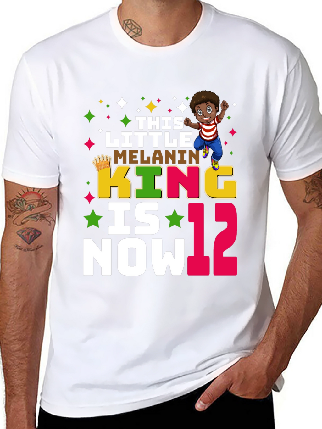Little Melanin King 12th Birthday T-Shirt