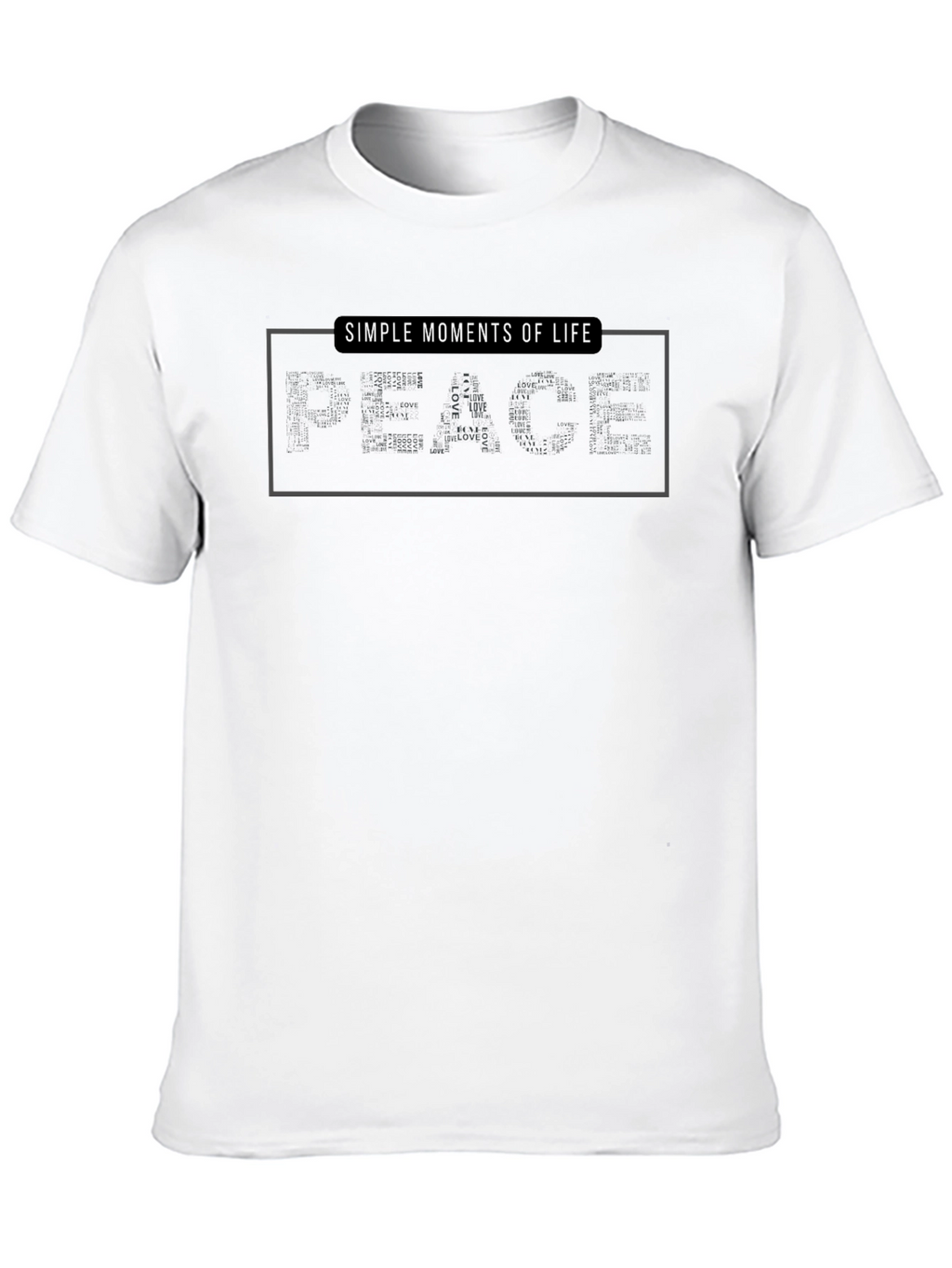 Simple Moments of Life Black Graphic Tee