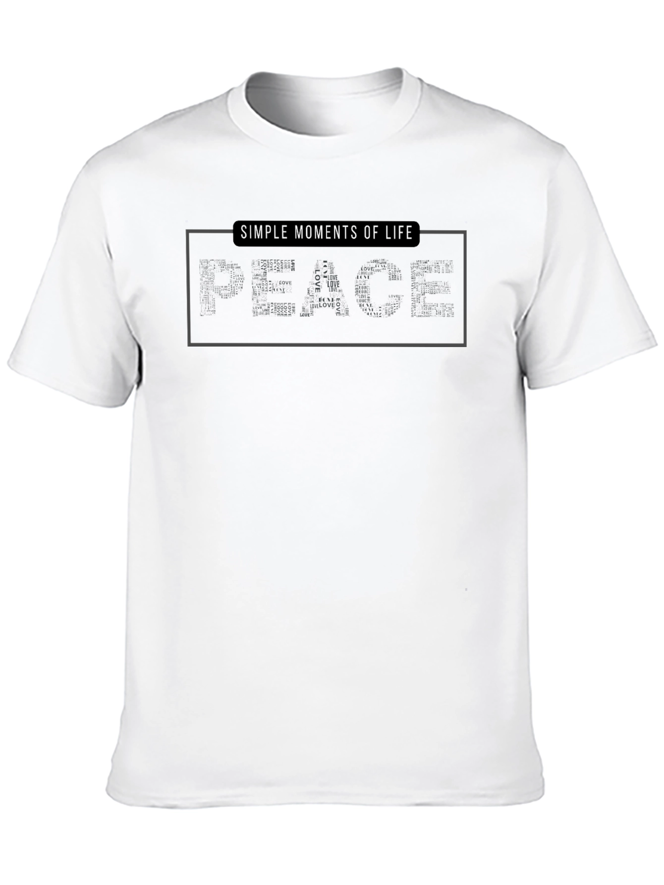 Simple Moments of Life Black Graphic Tee