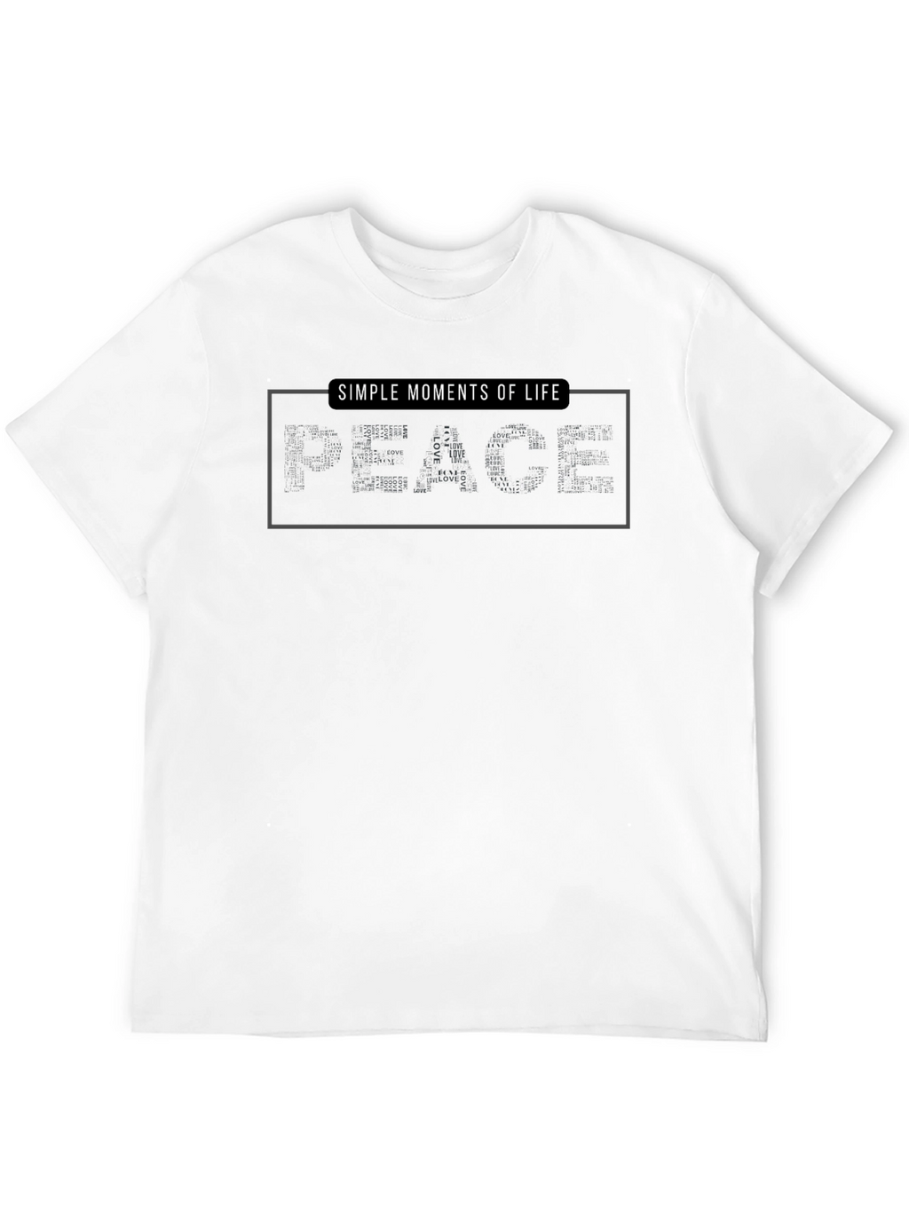 Simple Moments of Life Black Graphic Tee