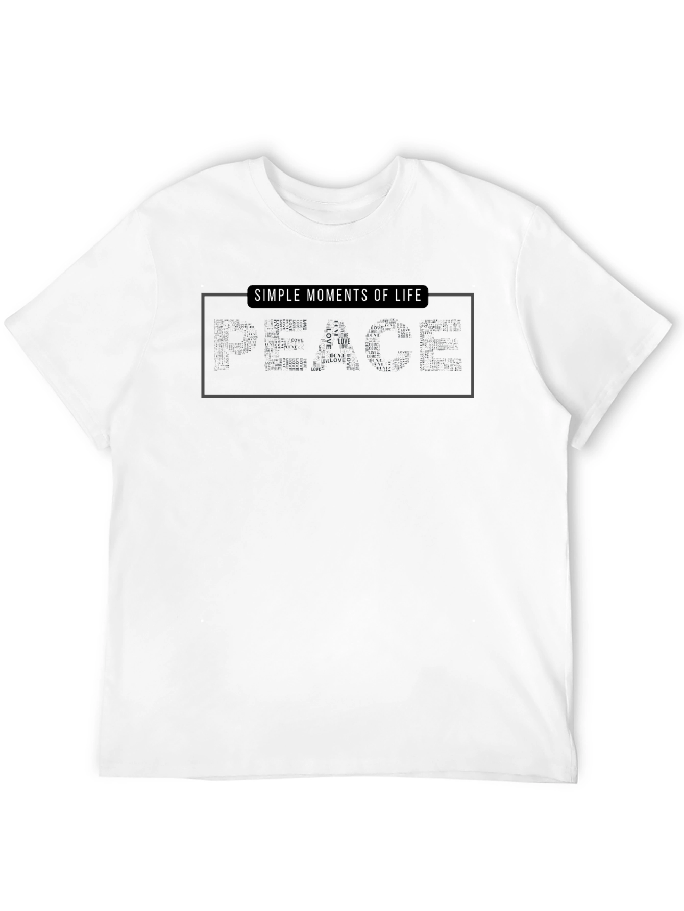Simple Moments of Life Black Graphic Tee
