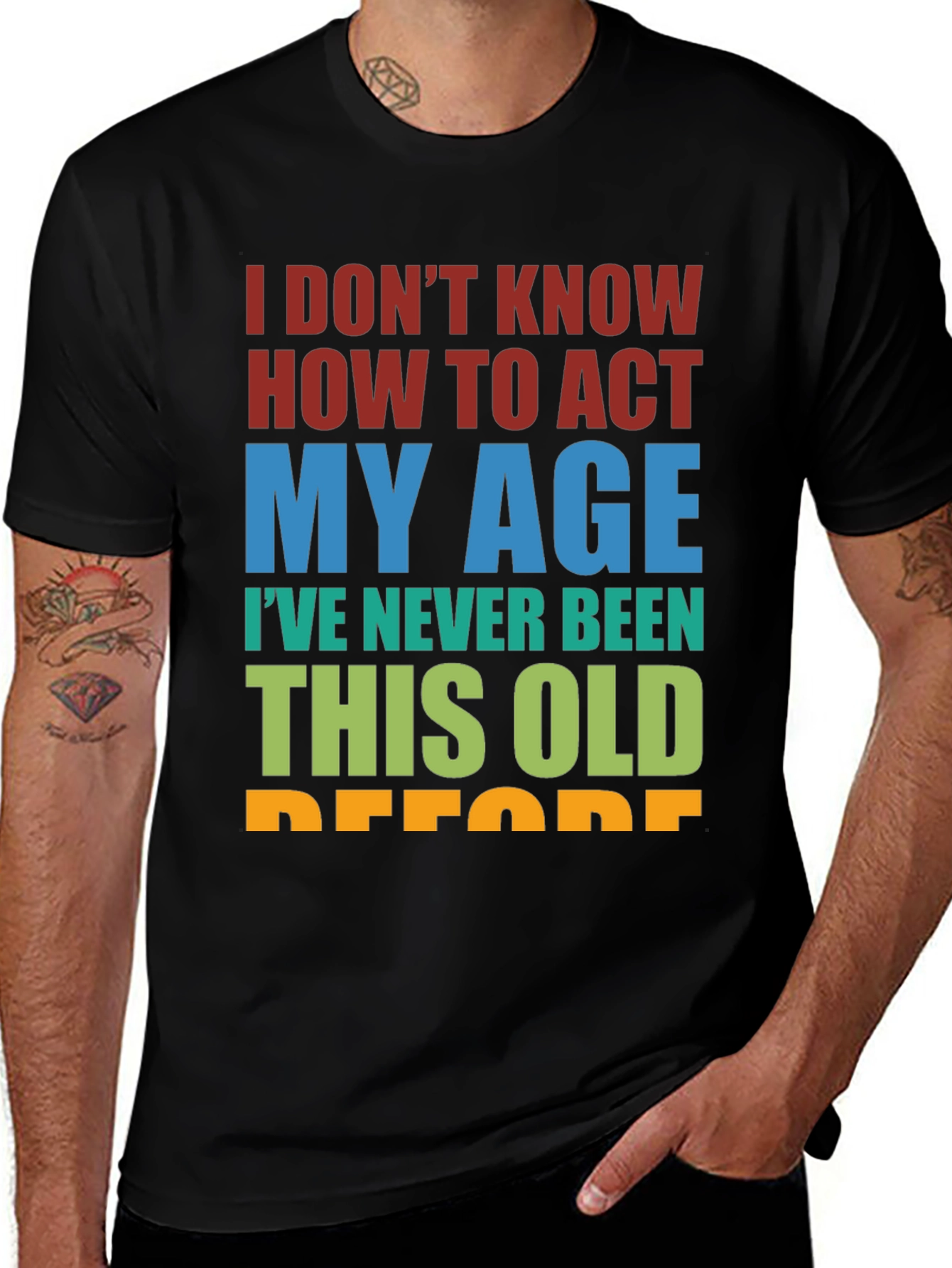 Funny Age Humor Graphic T-Shirt