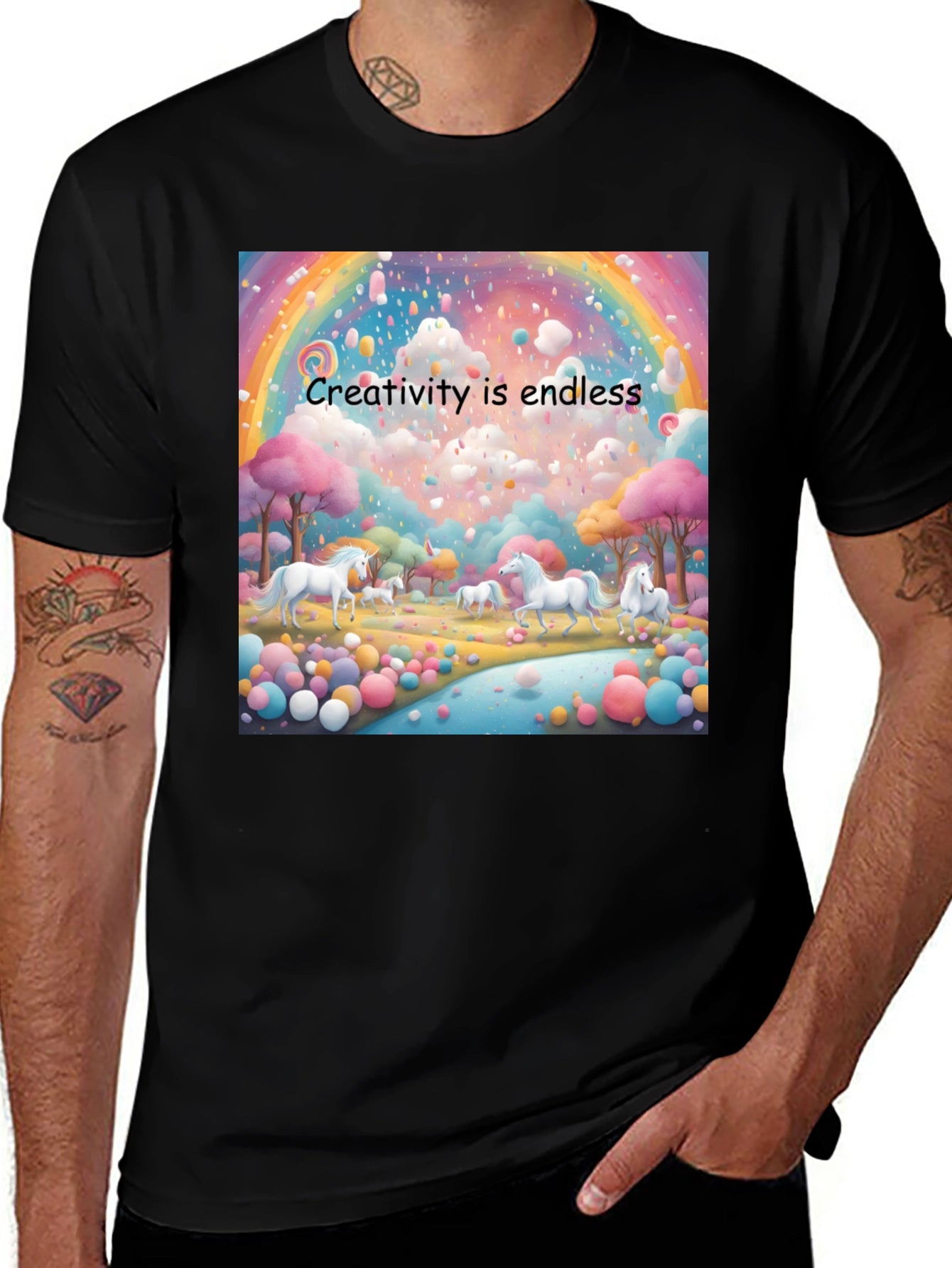 Creative Unicorn Dreamscape Graphic Tee