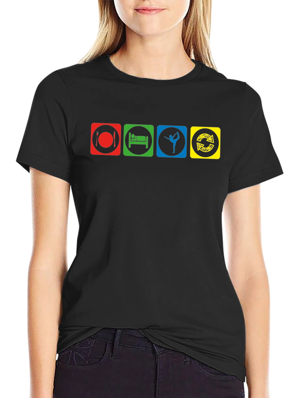 Eat Sleep Dance Repeat T-Shirt - Black Graphic Tee