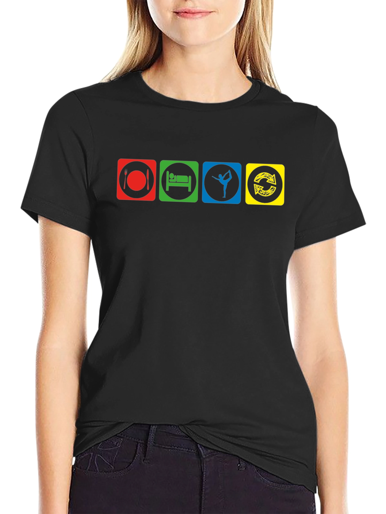 Eat Sleep Dance Repeat T-Shirt - Black Graphic Tee