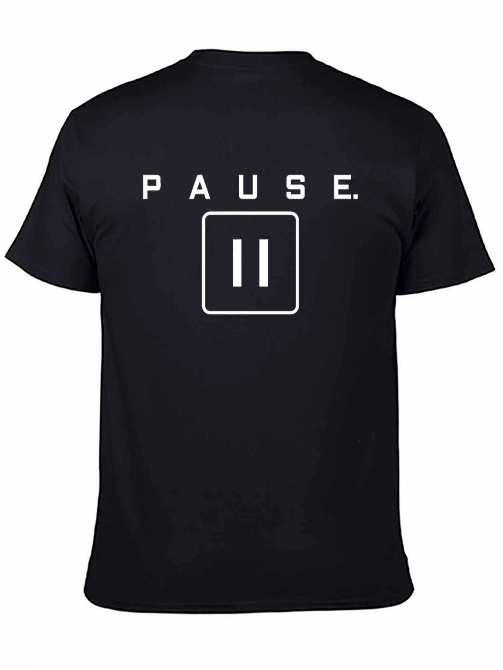 Pause Button Graphic Tee - Black