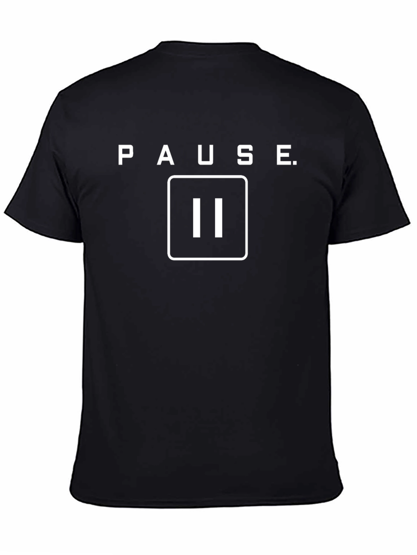 Pause Button Graphic Tee - Black