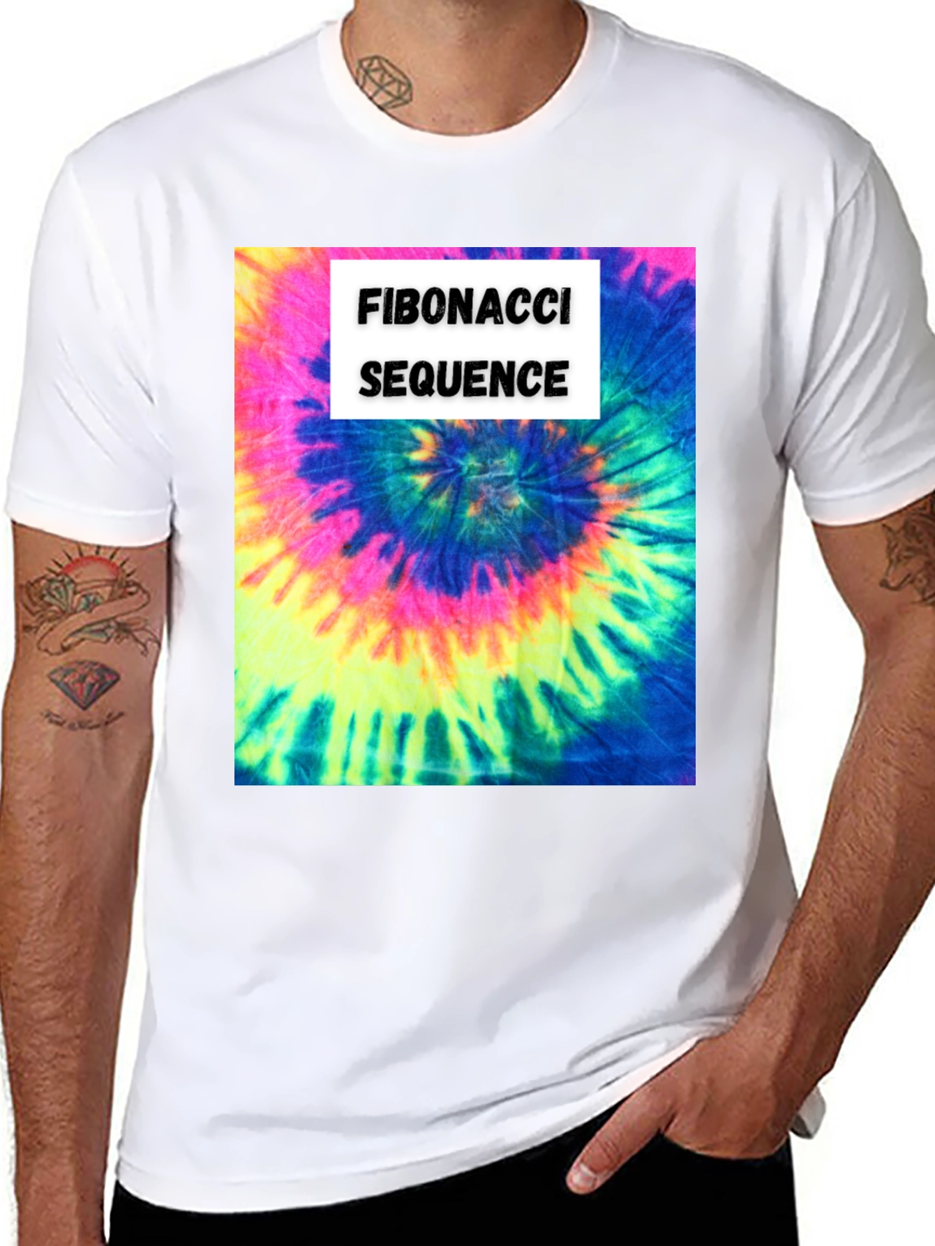 Fibonacci Sequence Tie-Dye T-Shirt - Math & Art