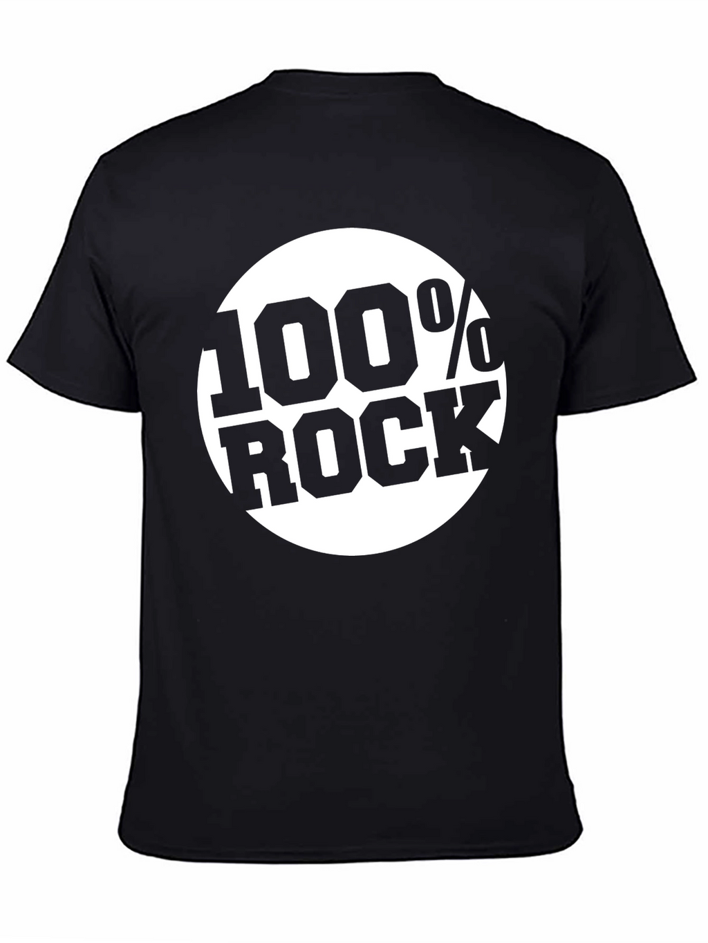 100% Rock Graphic Black T-Shirt
