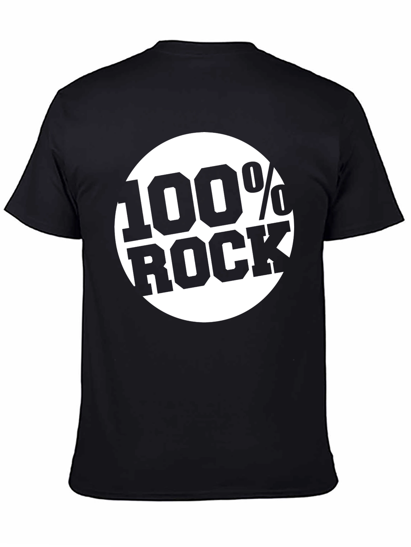 100% Rock Graphic Black T-Shirt