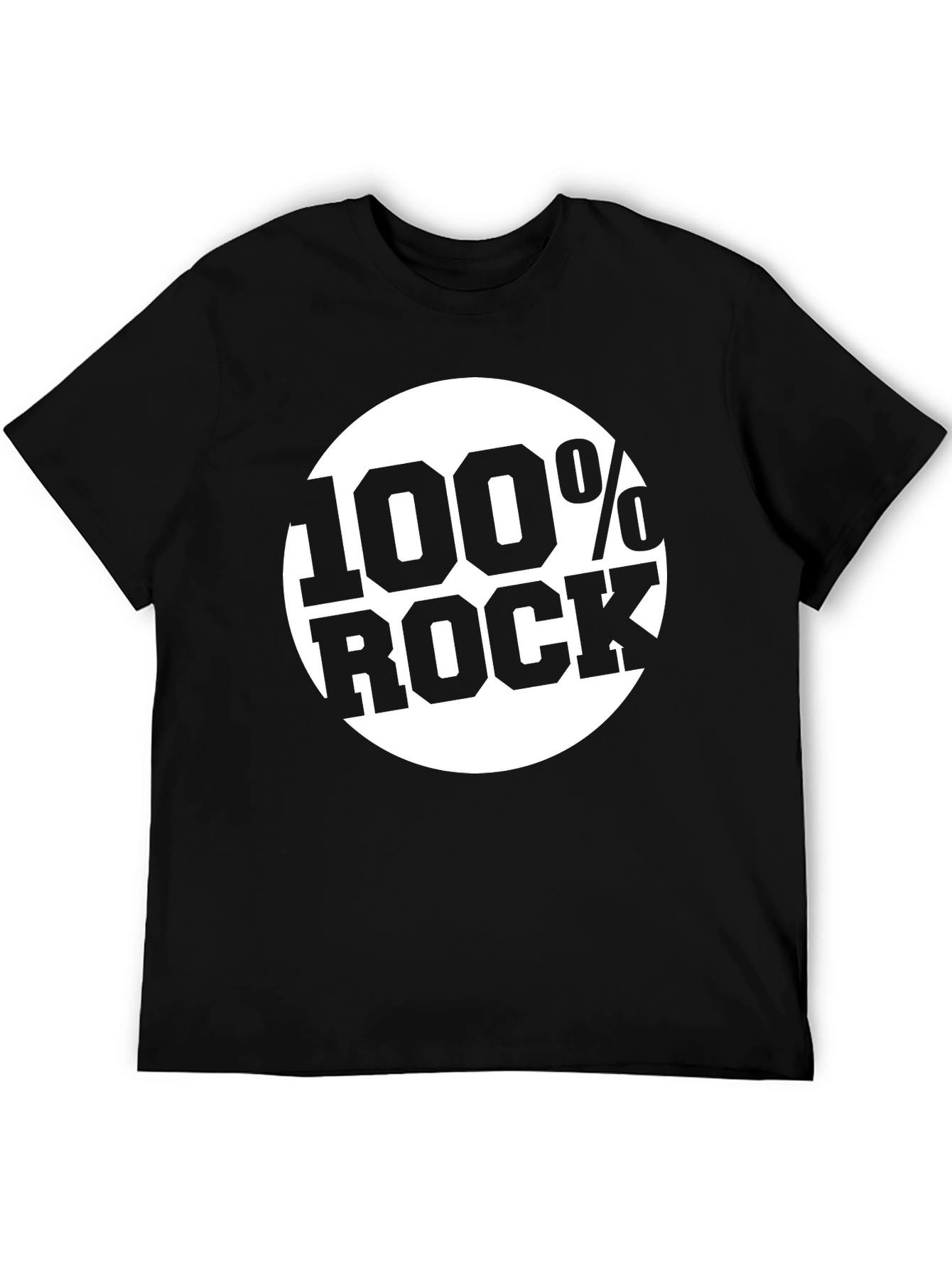 100% Rock Graphic Black T-Shirt